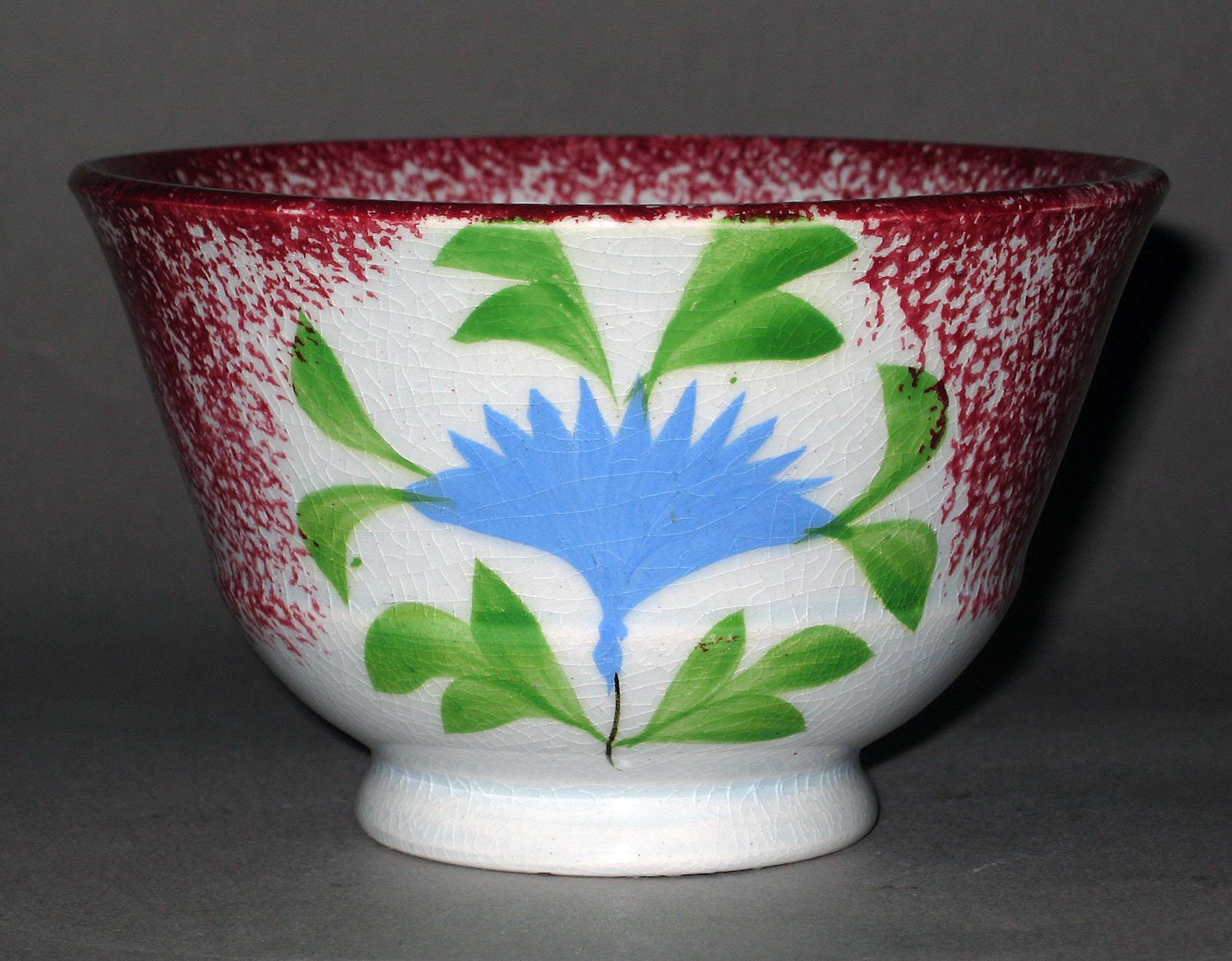 1965.0931 A Spatterware teabowl