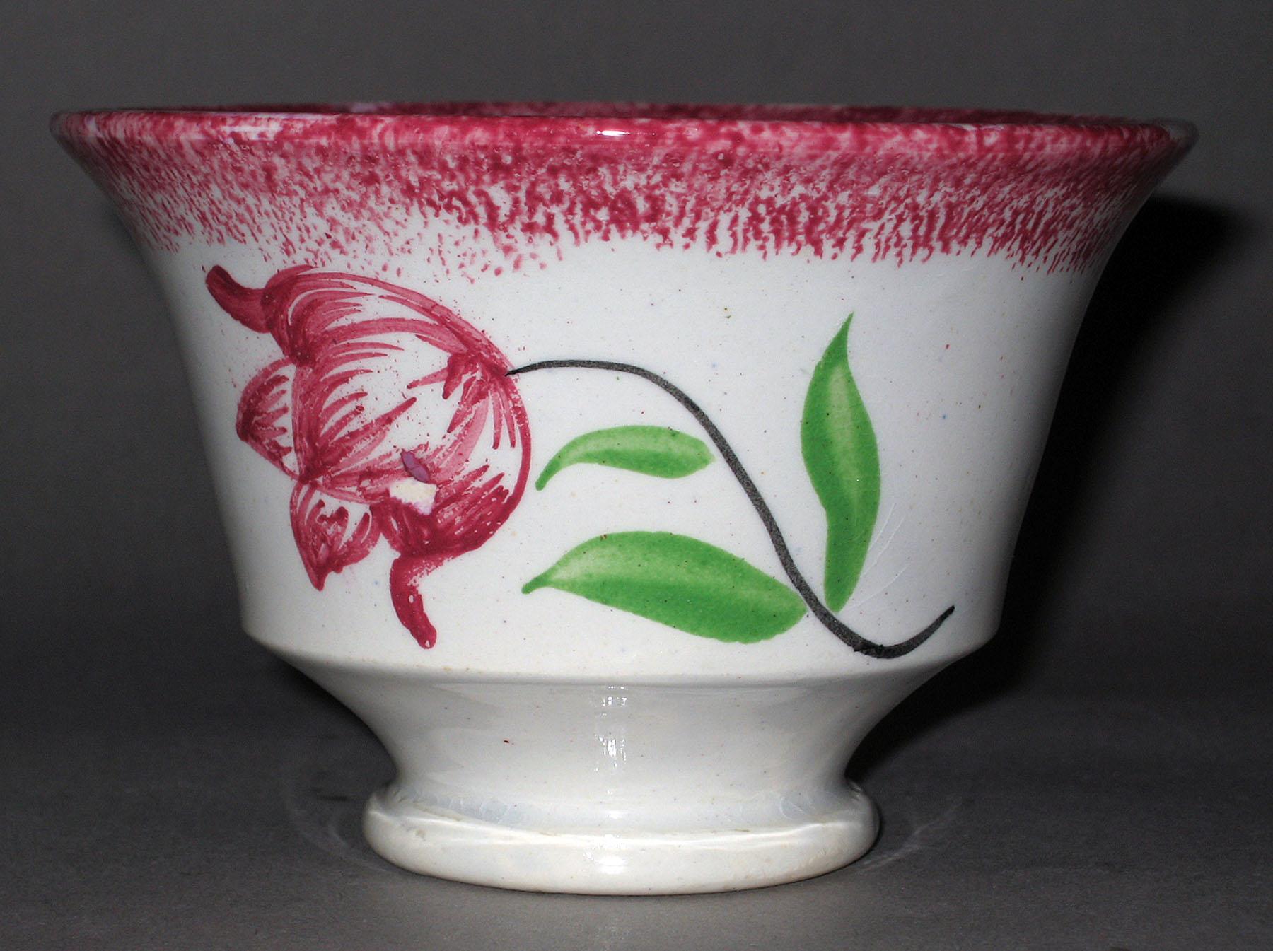 1965.0938 A Spatterware teabowl