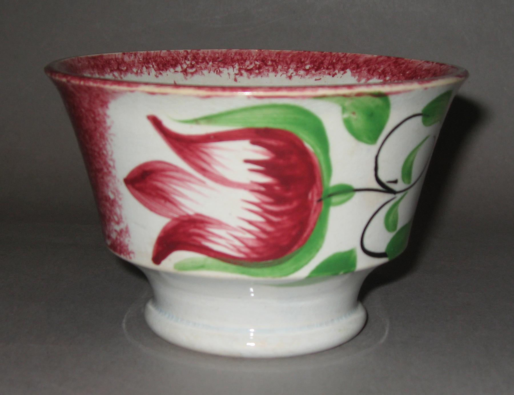 1965.0939 A Spatterware teabowl