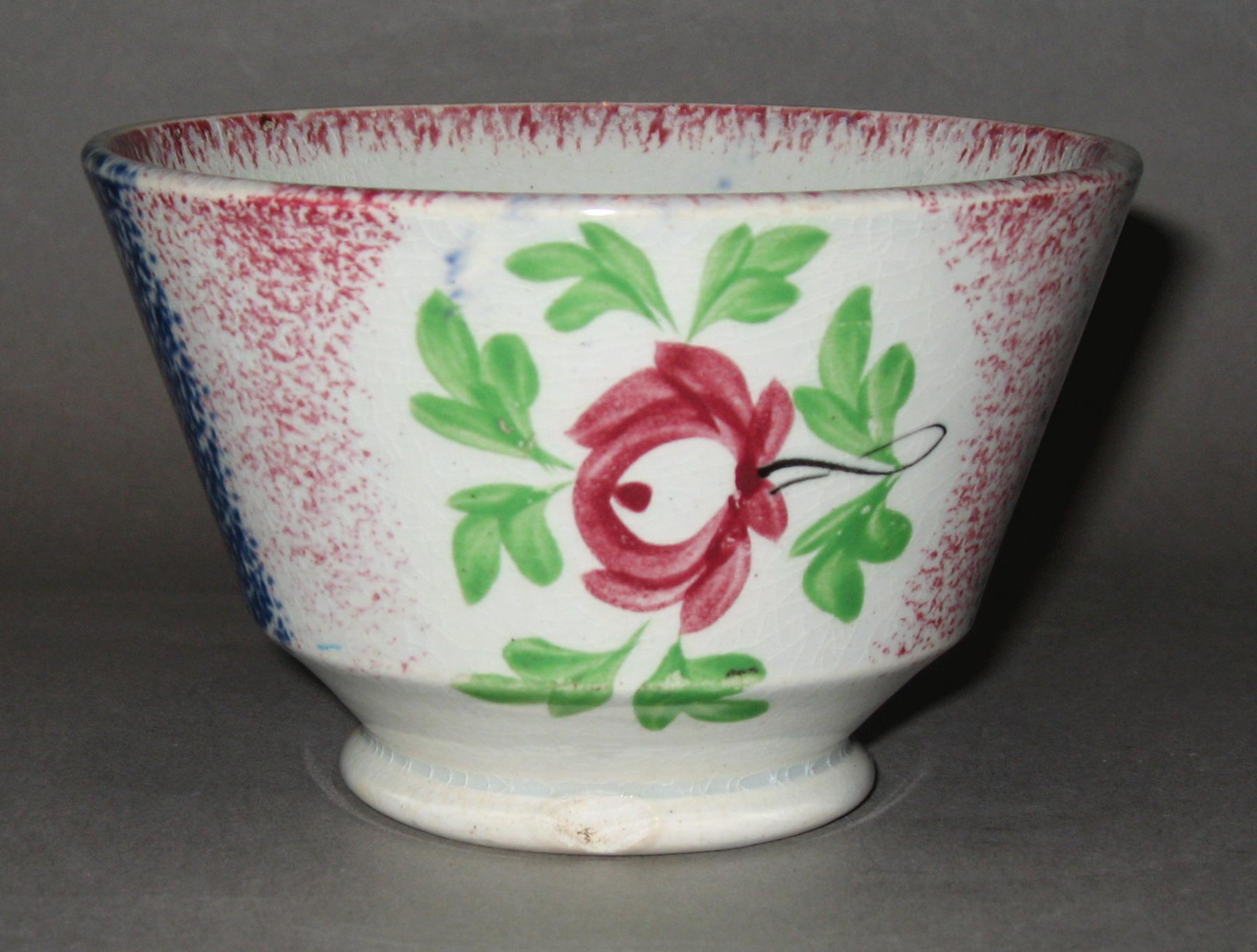 1965.0951 A Adams spatterware teabowl