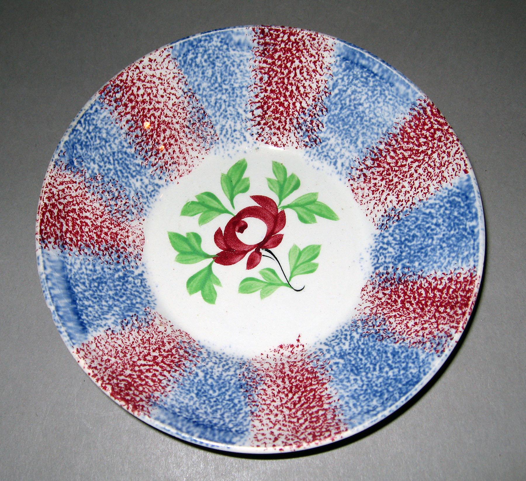 1965.0957 Adams spatterware saucer