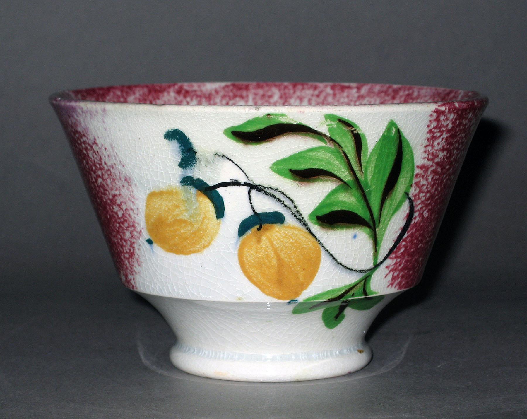 1965.0960 A Spatterware teabowl