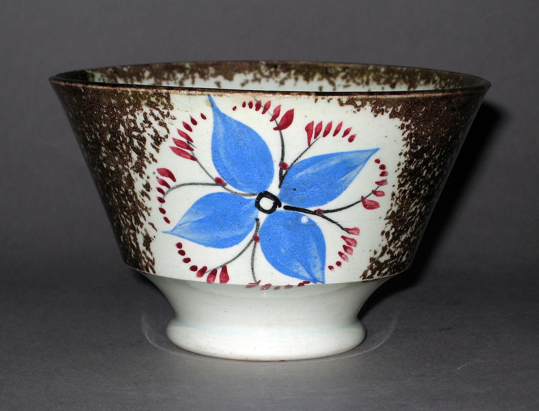 1965.0968 A Spatterware teabowl