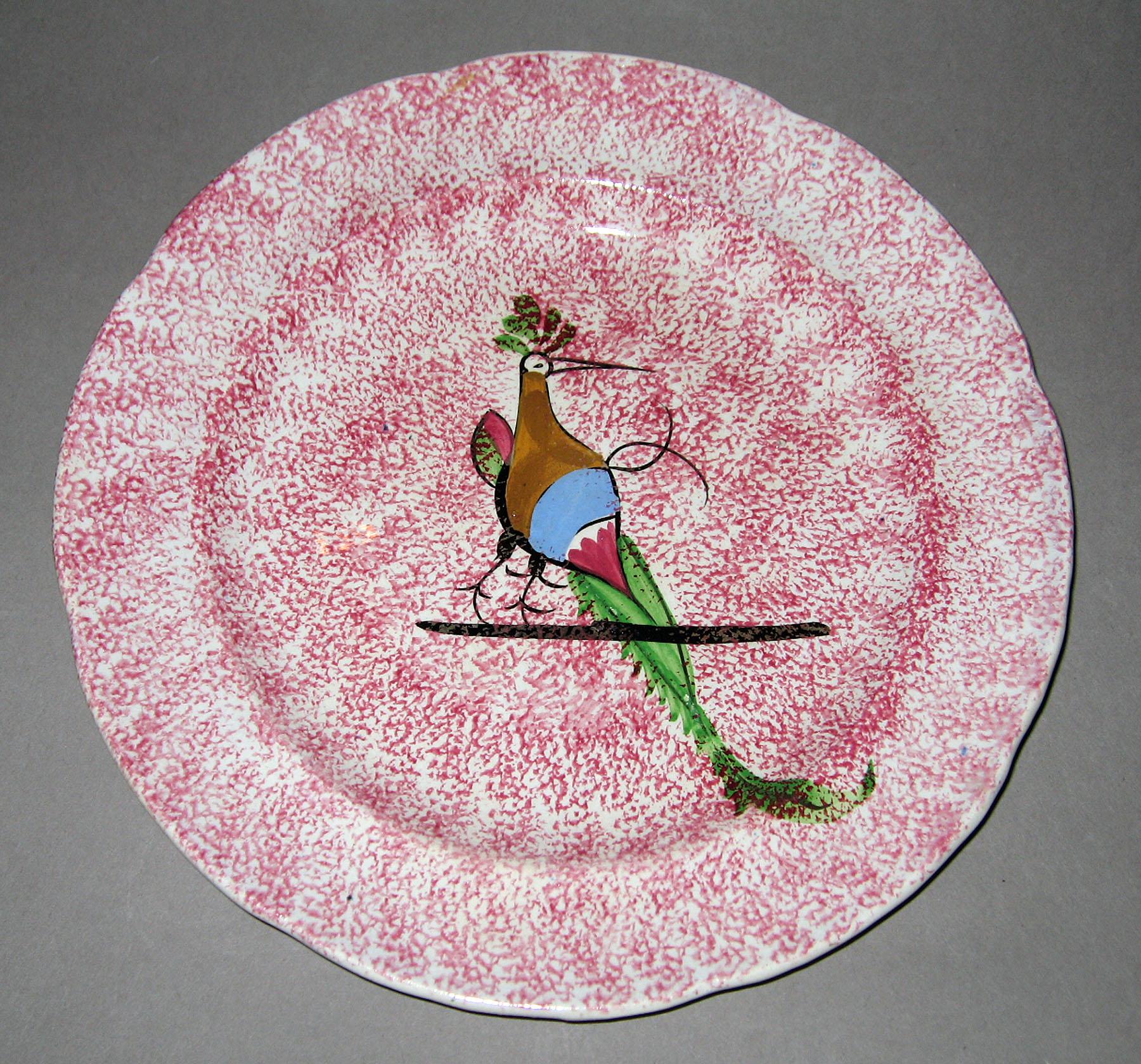 1965.1010.001 Spatterware plate