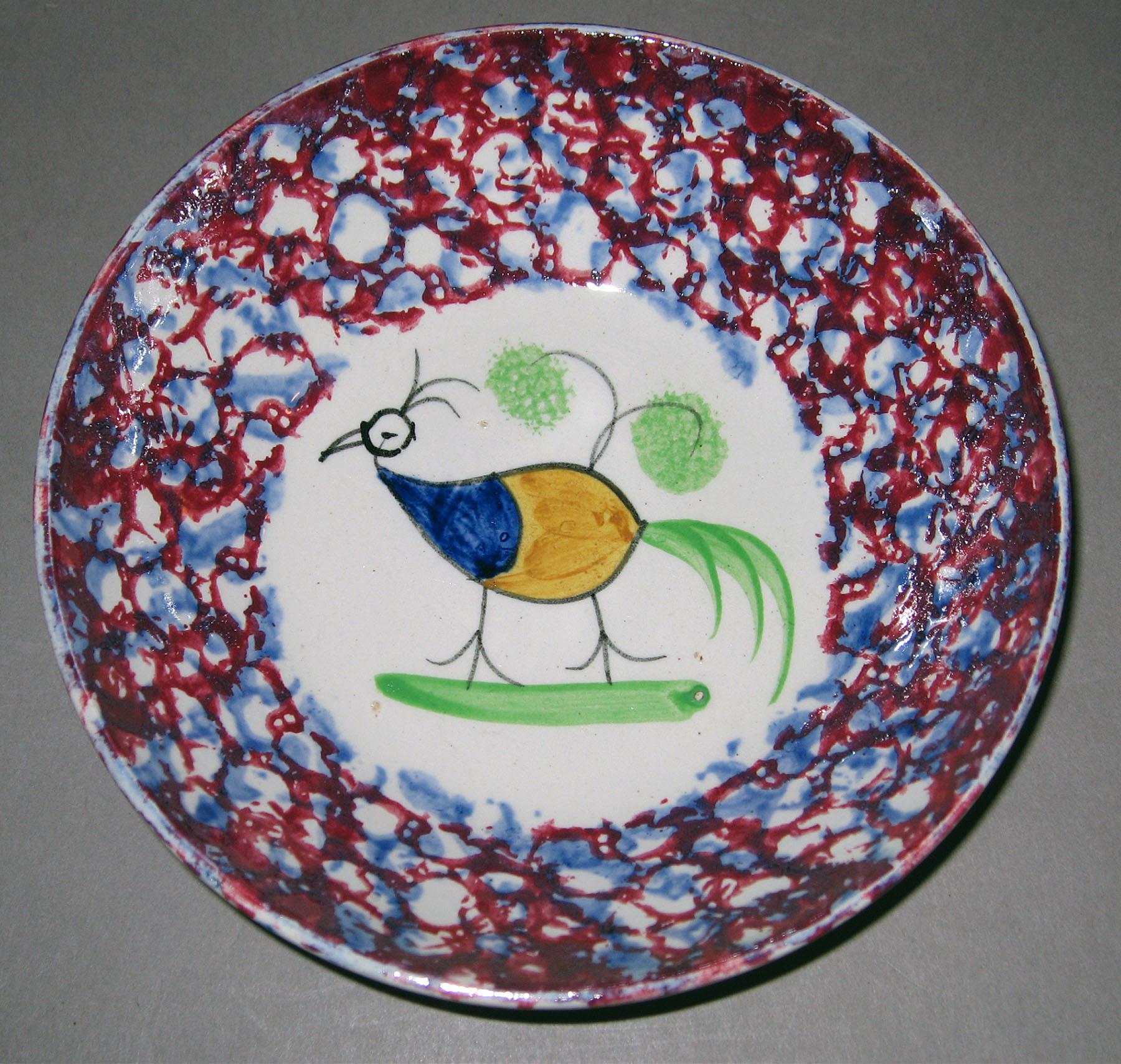 1965.1026 Sponged saucer