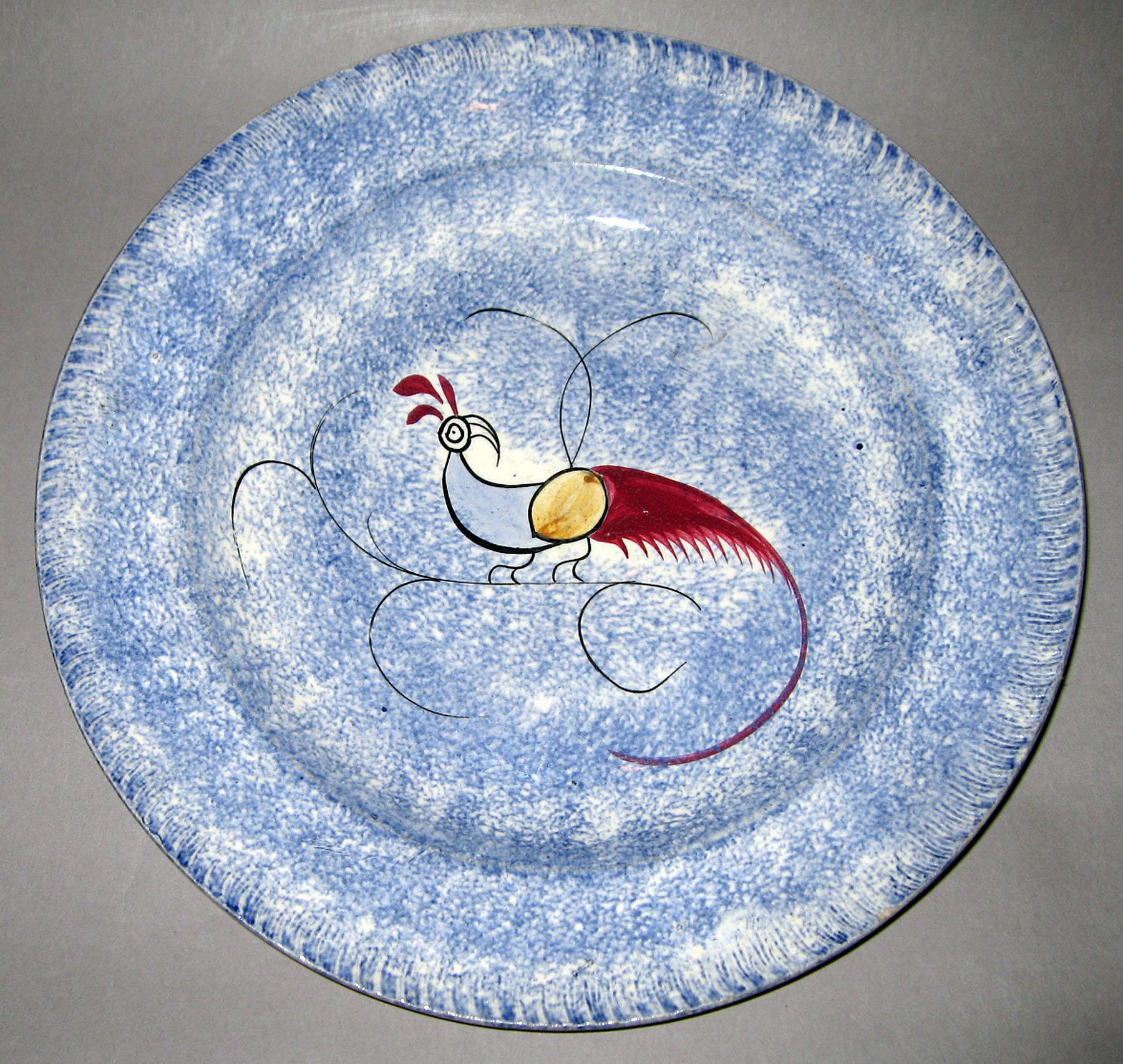 1965.1065.001 Spatterware plate