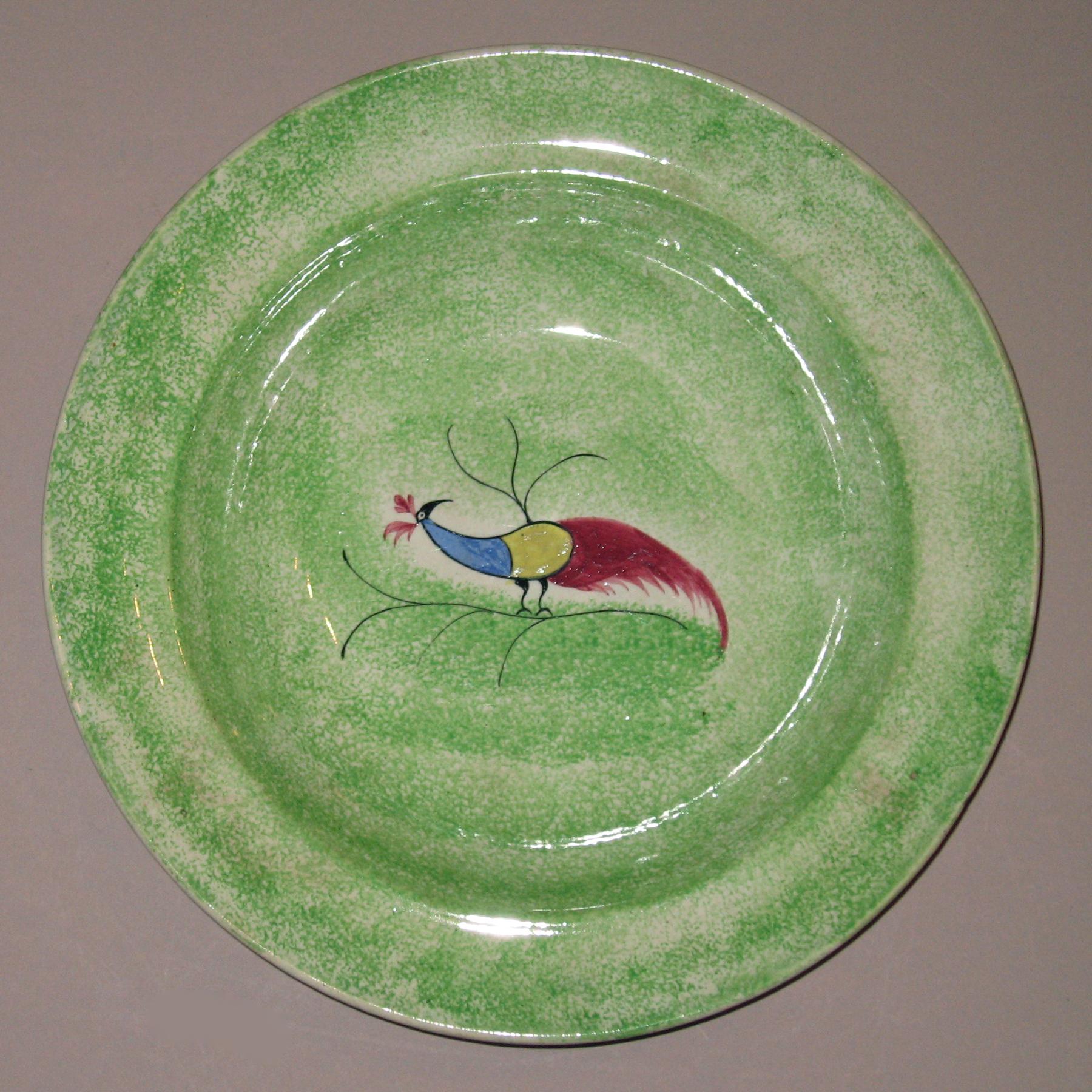 1965.1069.002 Spatterware soup plate