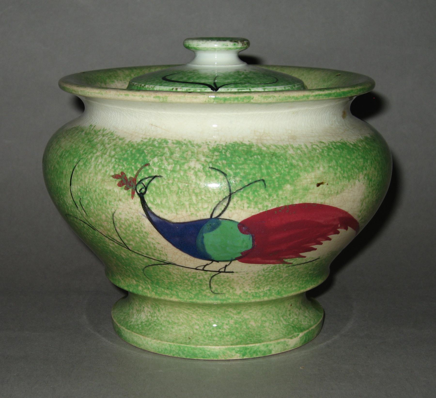 1965.1073.003 Spatterware sugar bowl