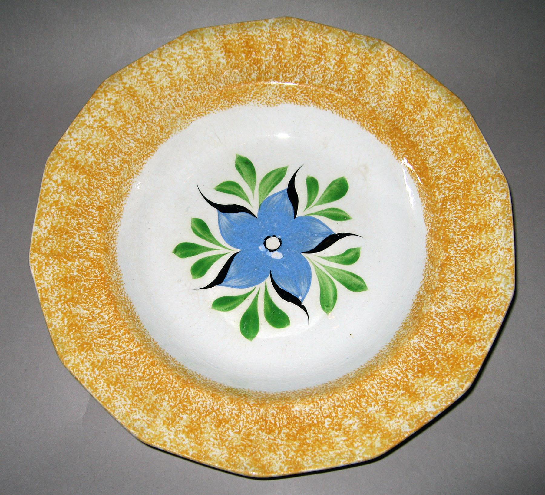 1965.1116 Spatterware soup plate