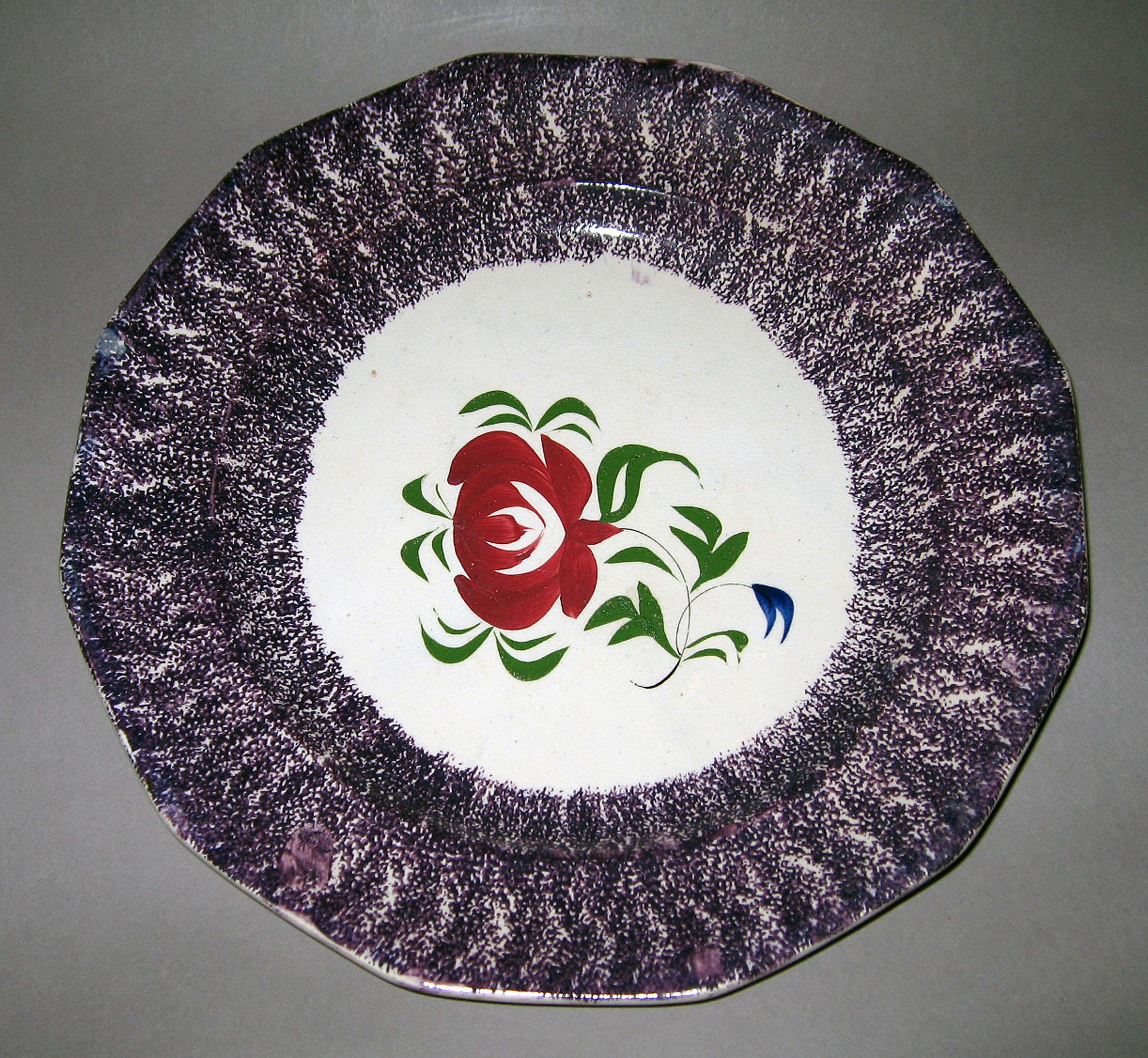 1965.1119.001 Spatterware plate