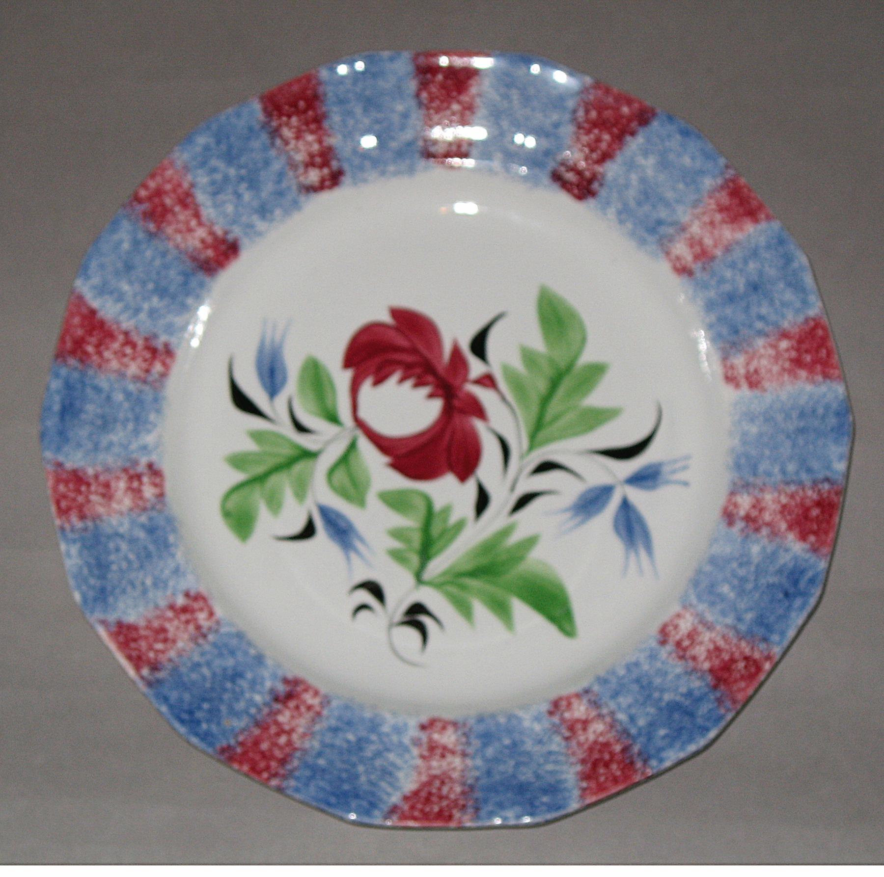 1965.1122 Spatterware plate