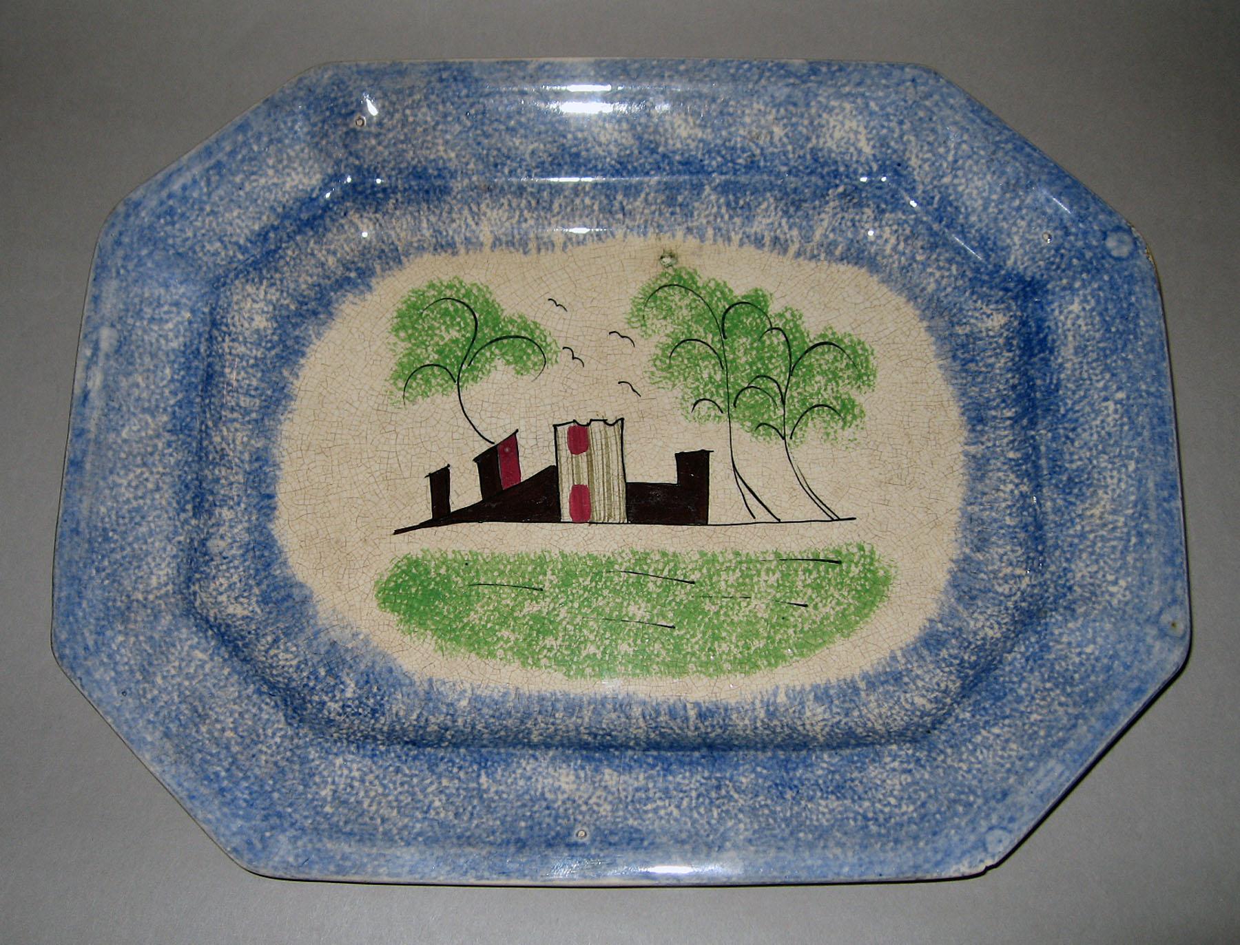 1965.1124 Spatterware platter
