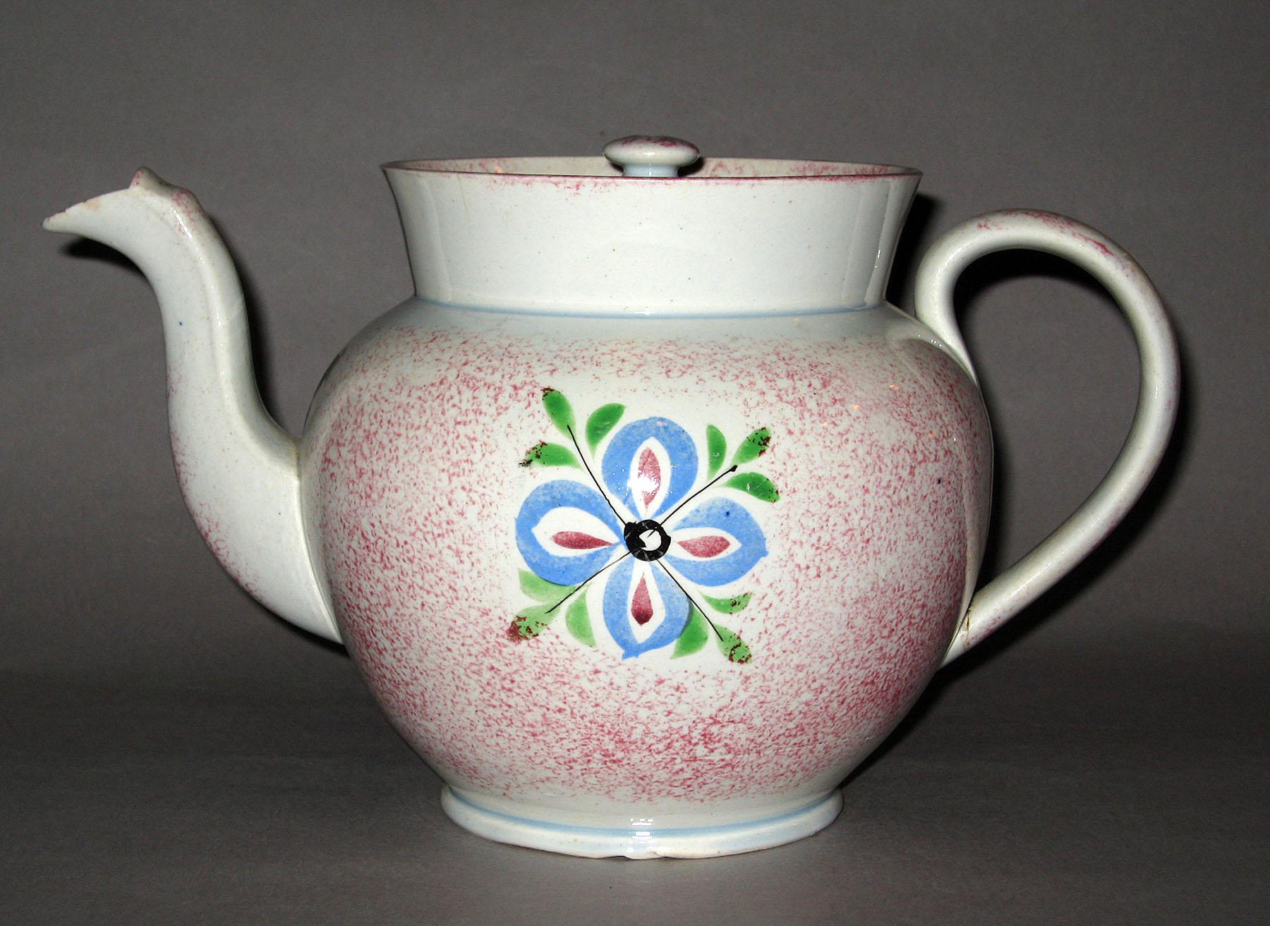 1965.1130 Spatterware teapot