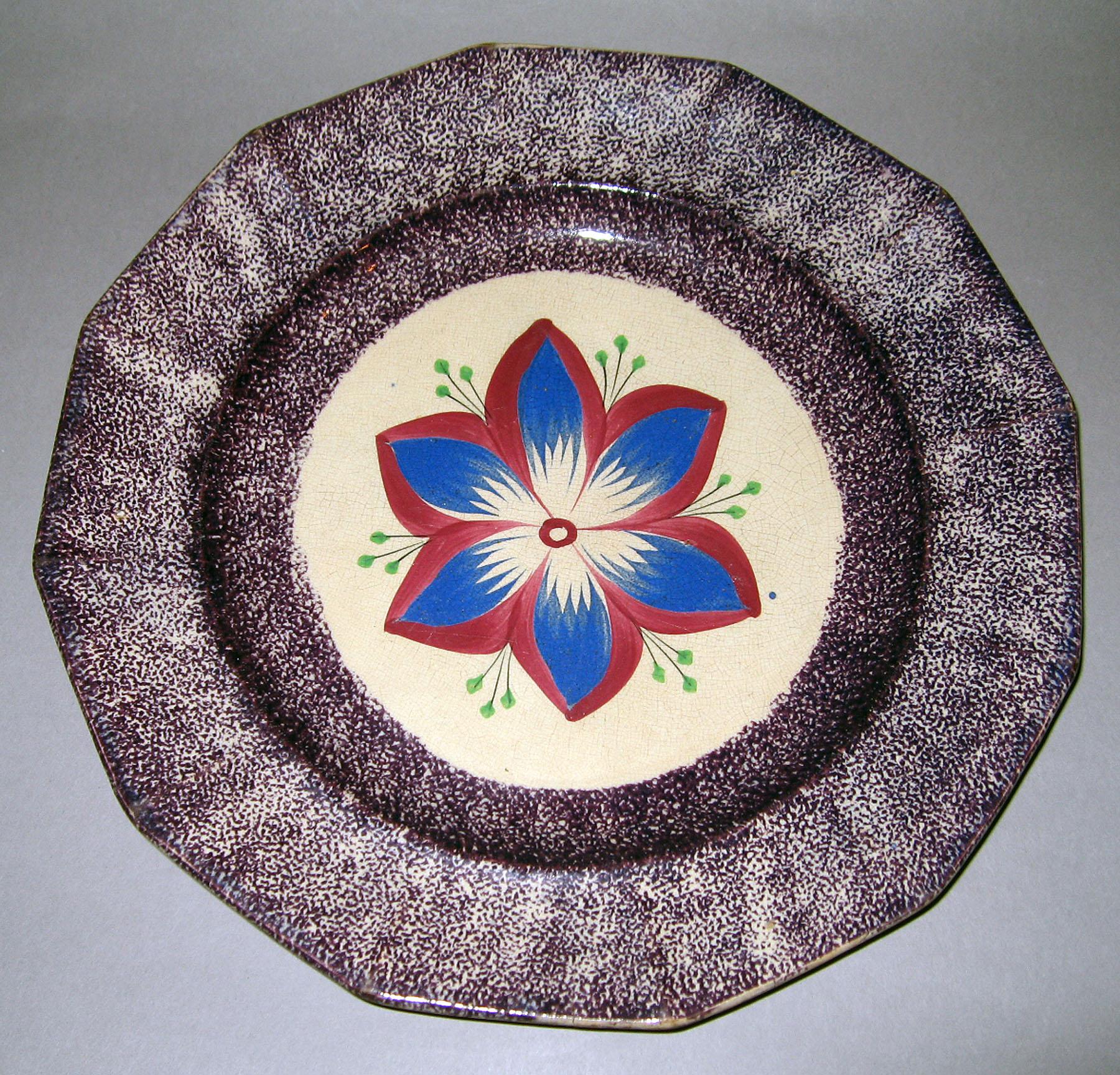 1965.1138 Spatterware plate