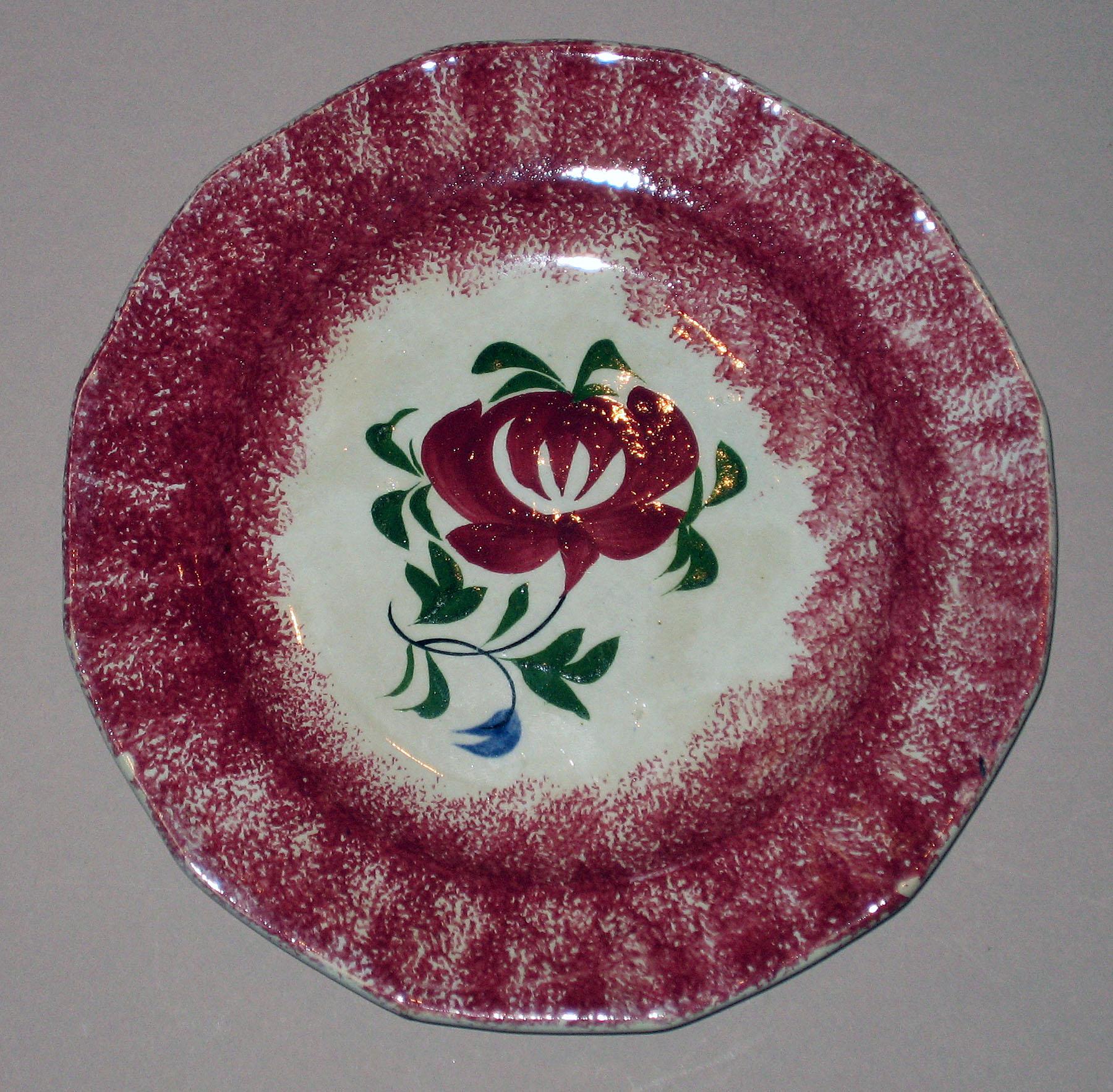 1965.1139 Spatterware plate