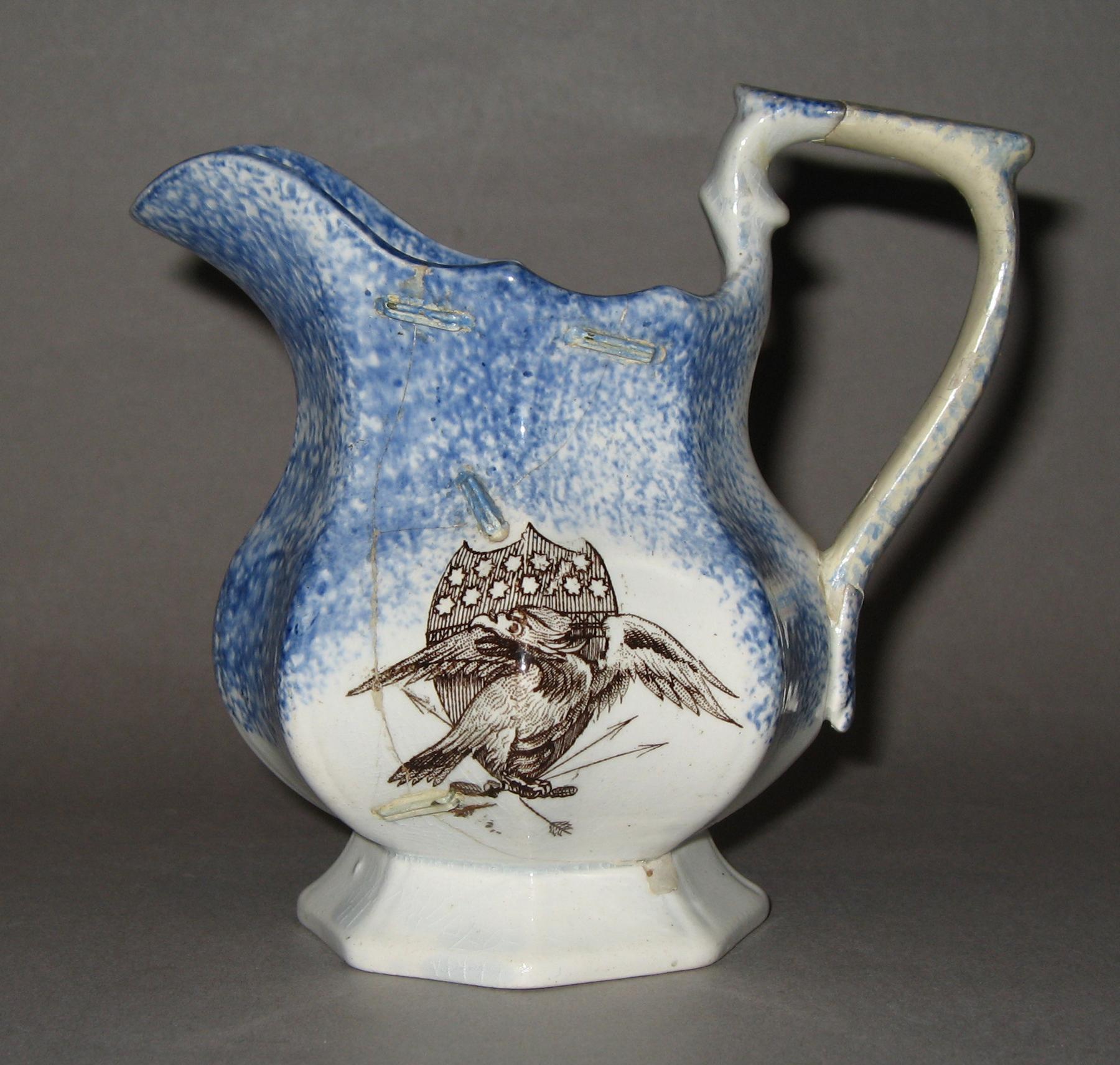 1965.1189.003 Spatterware cream or milk jug