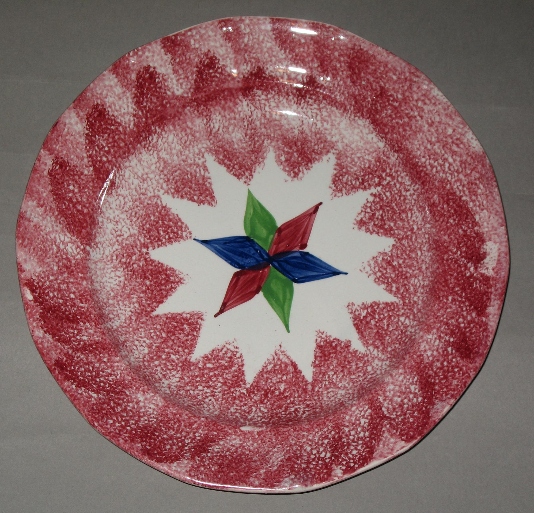 1965.1196.001 Spatterware plate