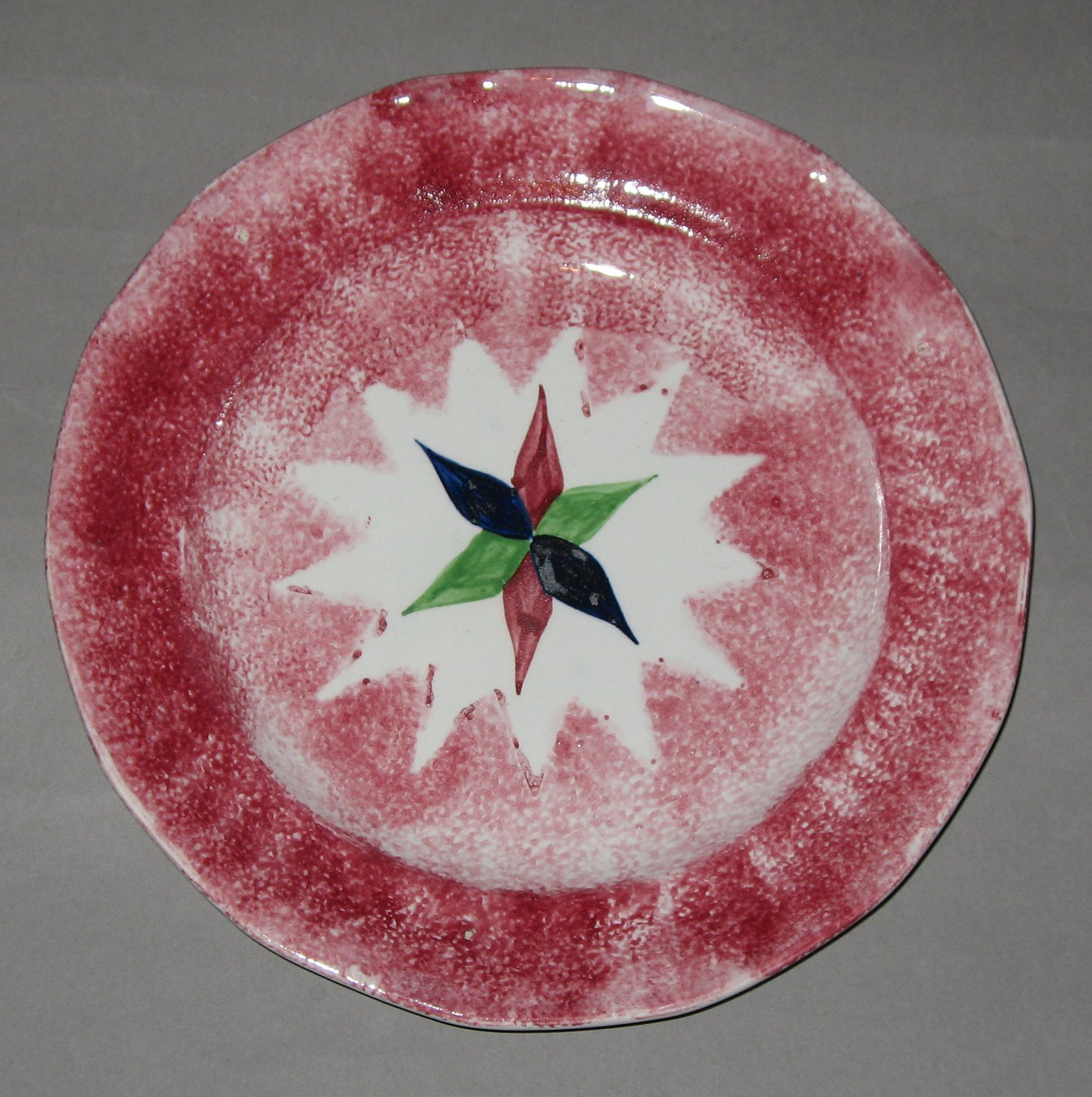 1965.1196.002 Spatterware plate