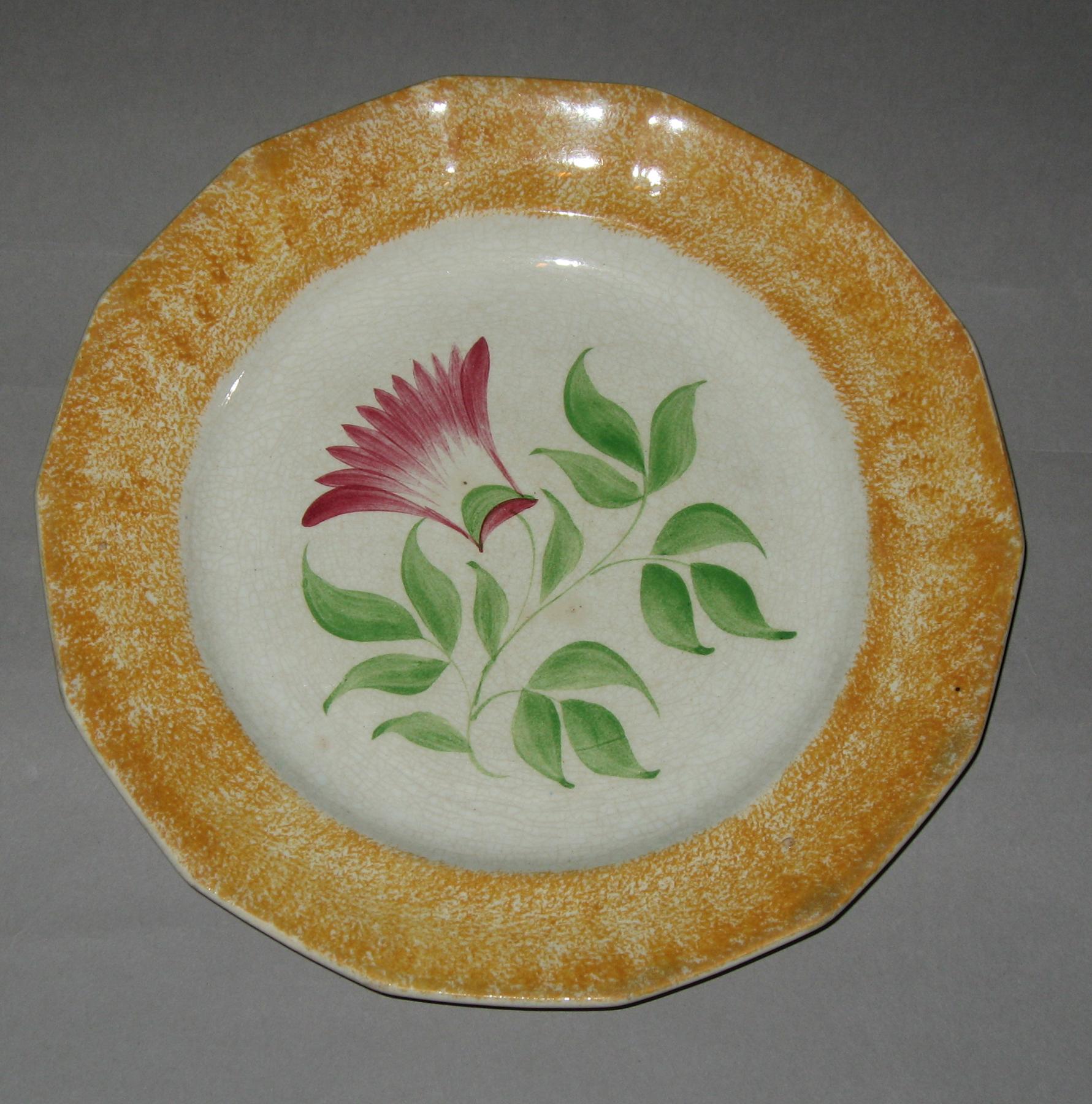 1965.1198 Spatterware plate