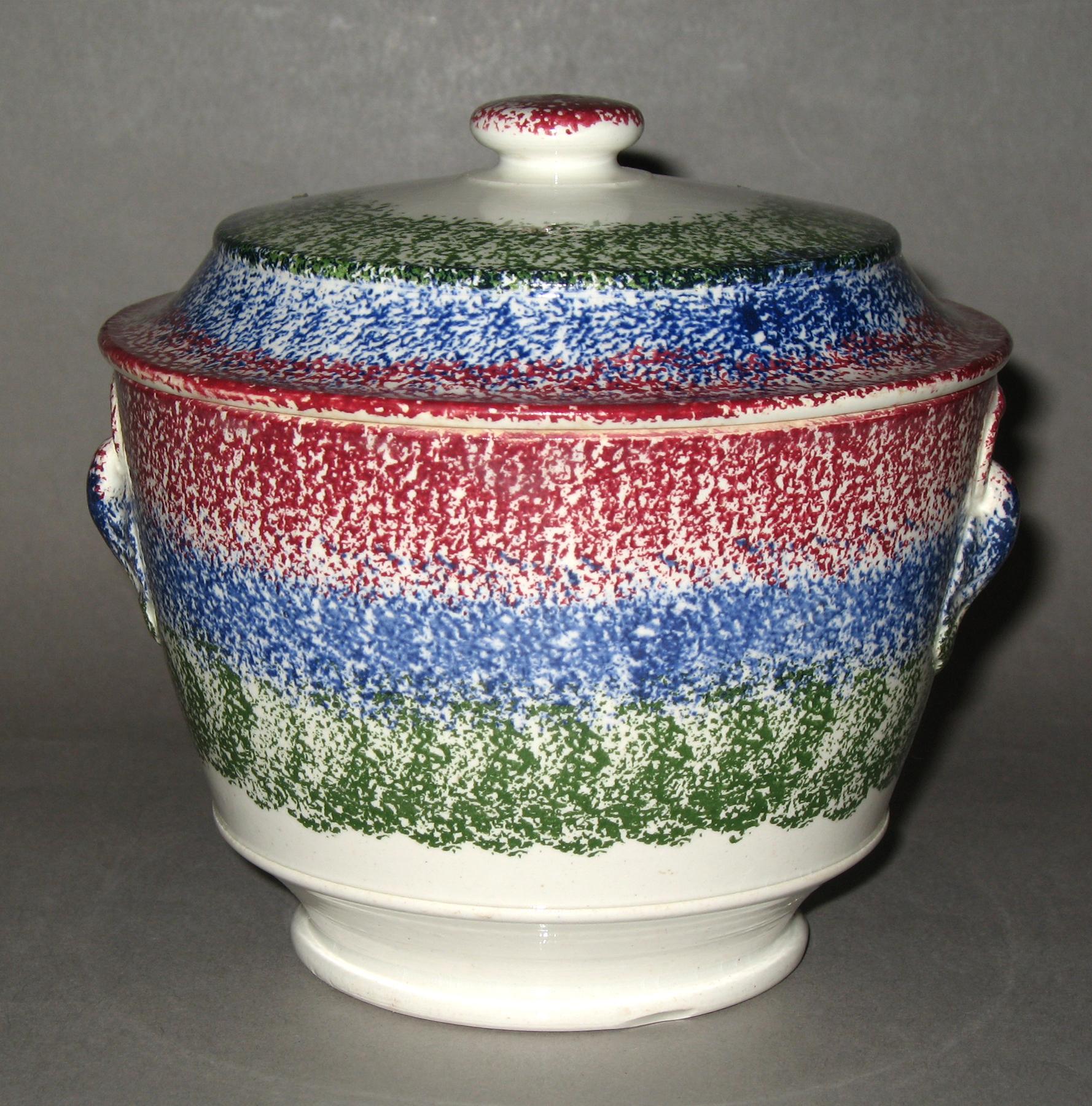 1965.1265 Spatterware sugar bowl