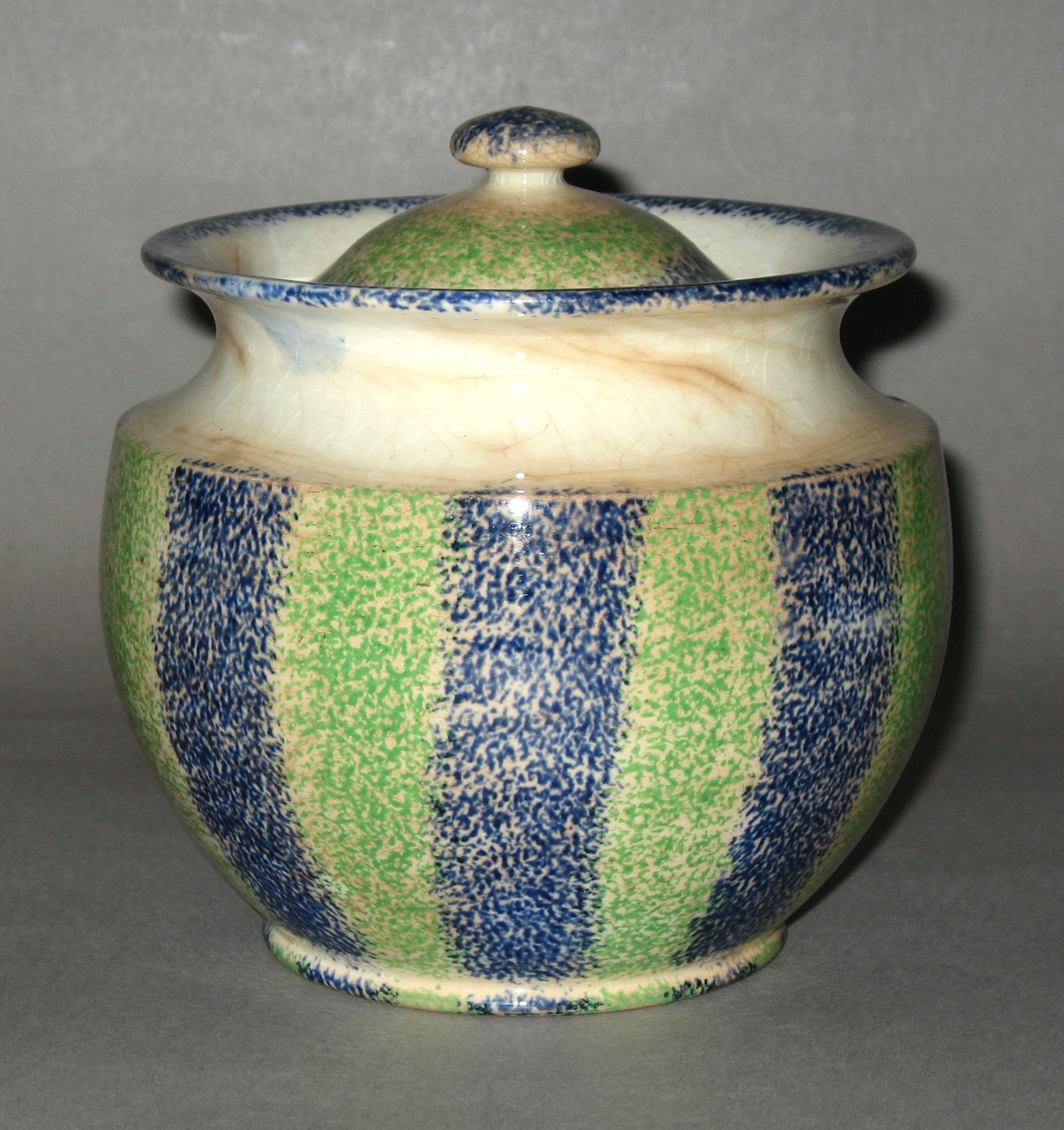 1965.1266 Spatterware sugar bowl