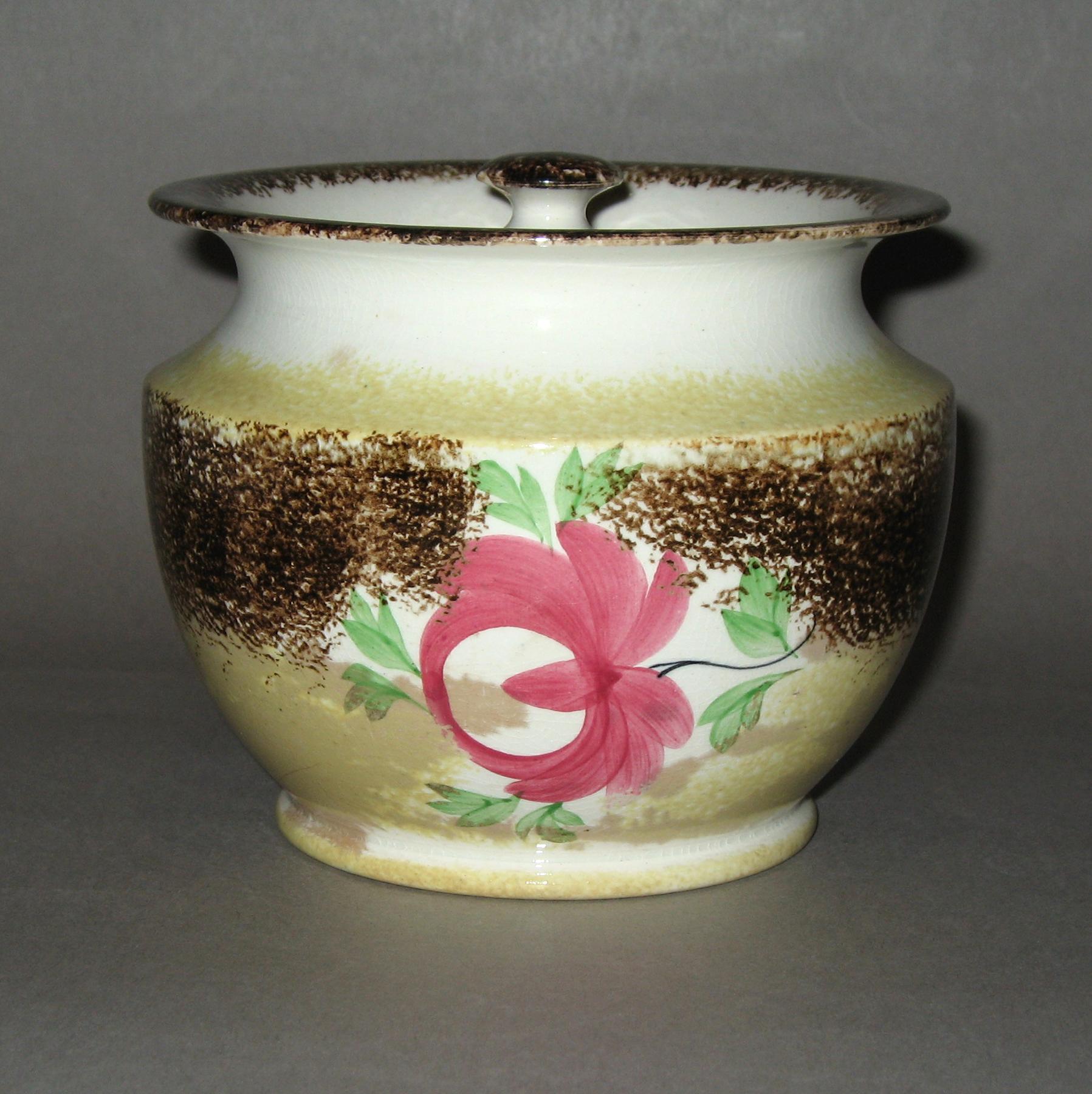 1965.1271 Spatterware sugar bowl