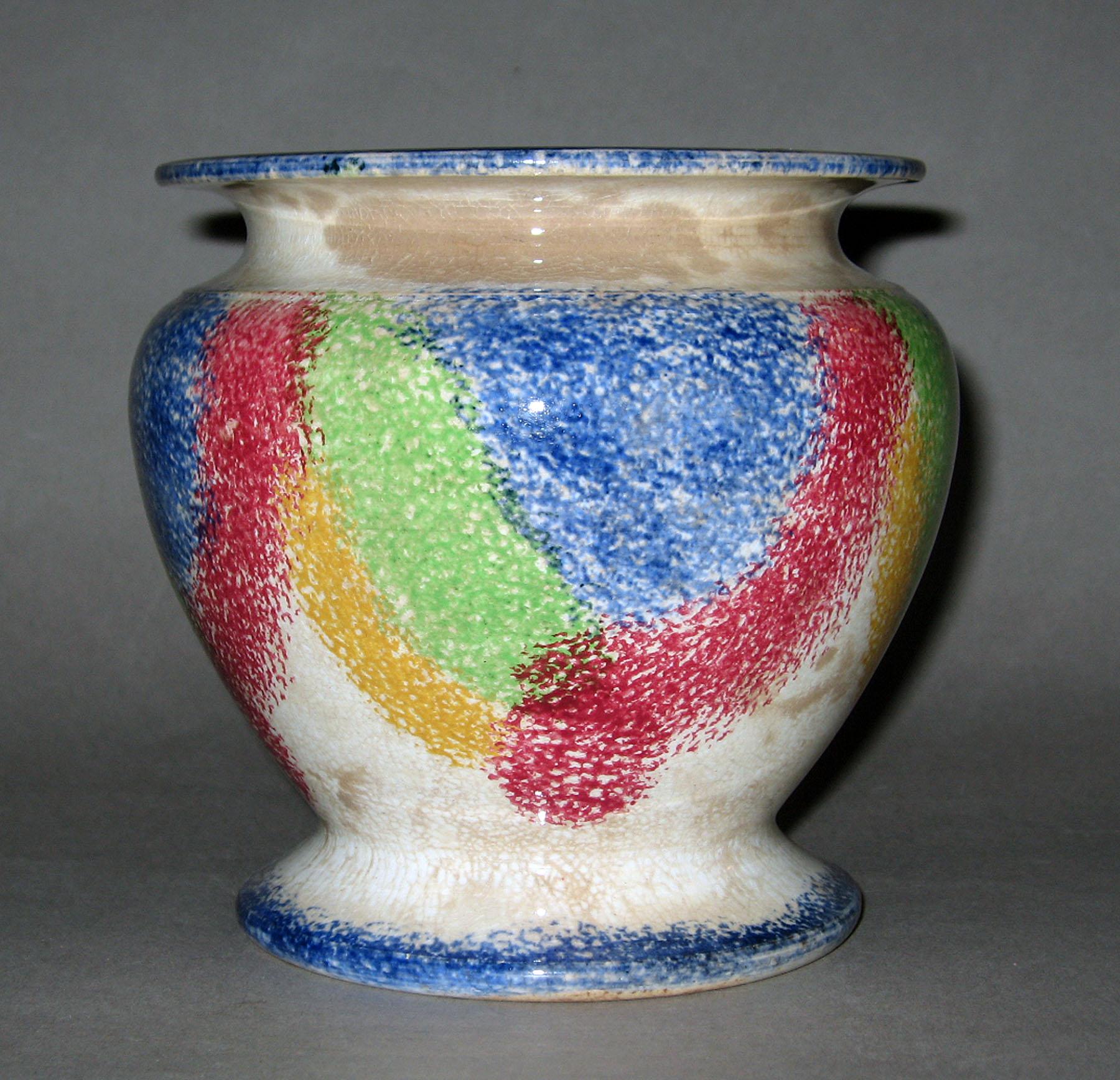 1965.1272 Spatterware sugar bowl