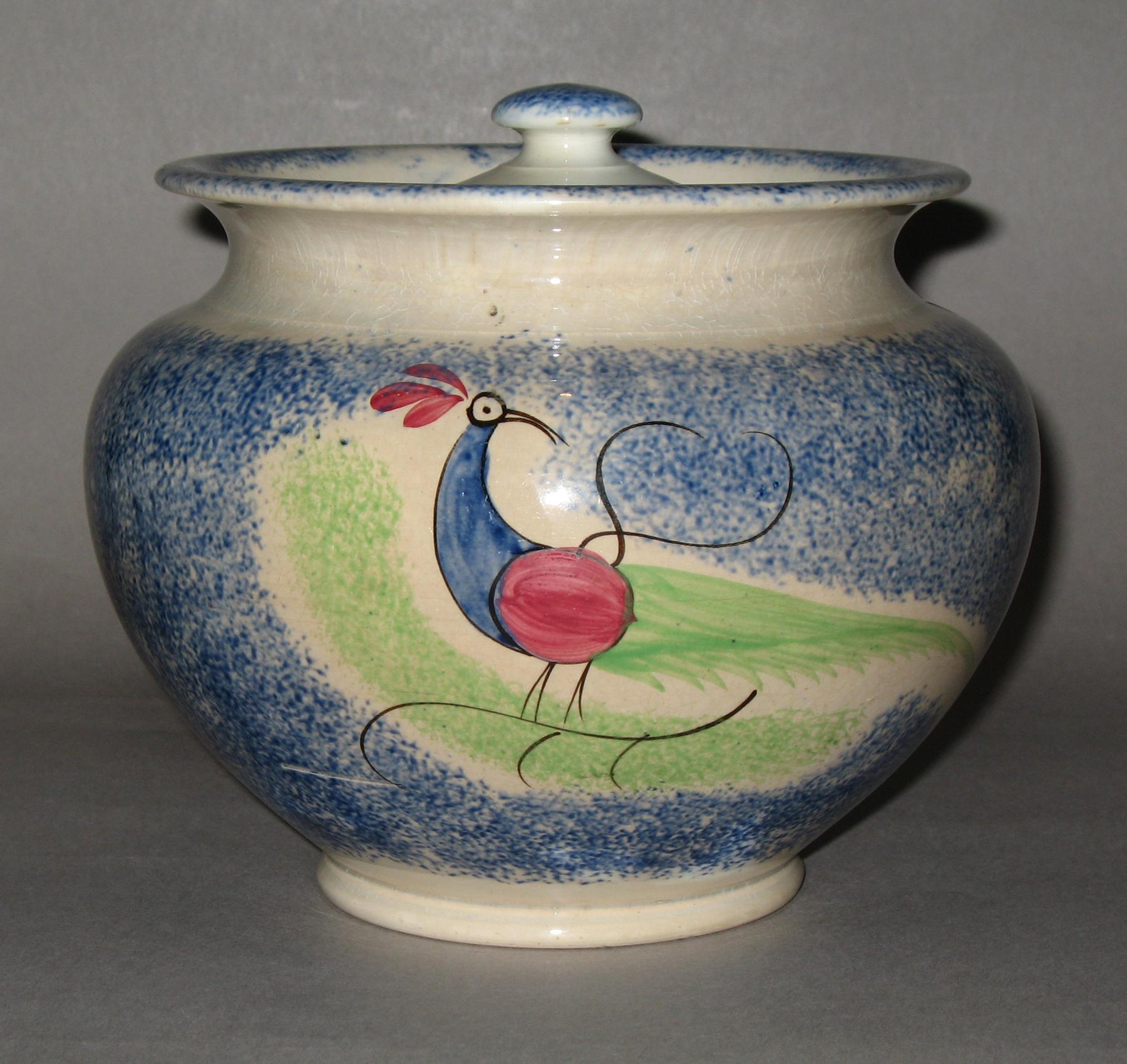 1965.1277 Spatterware sugar bowl