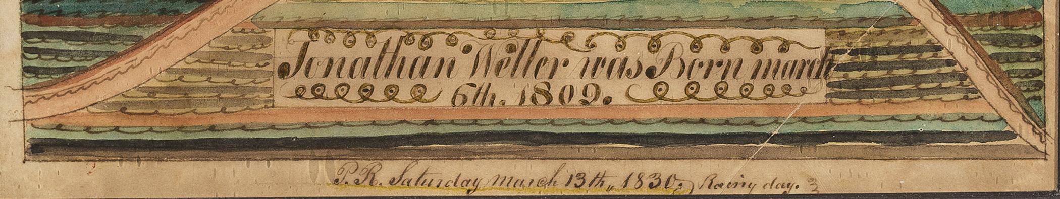 1965.1338 A Fraktur, detail 1