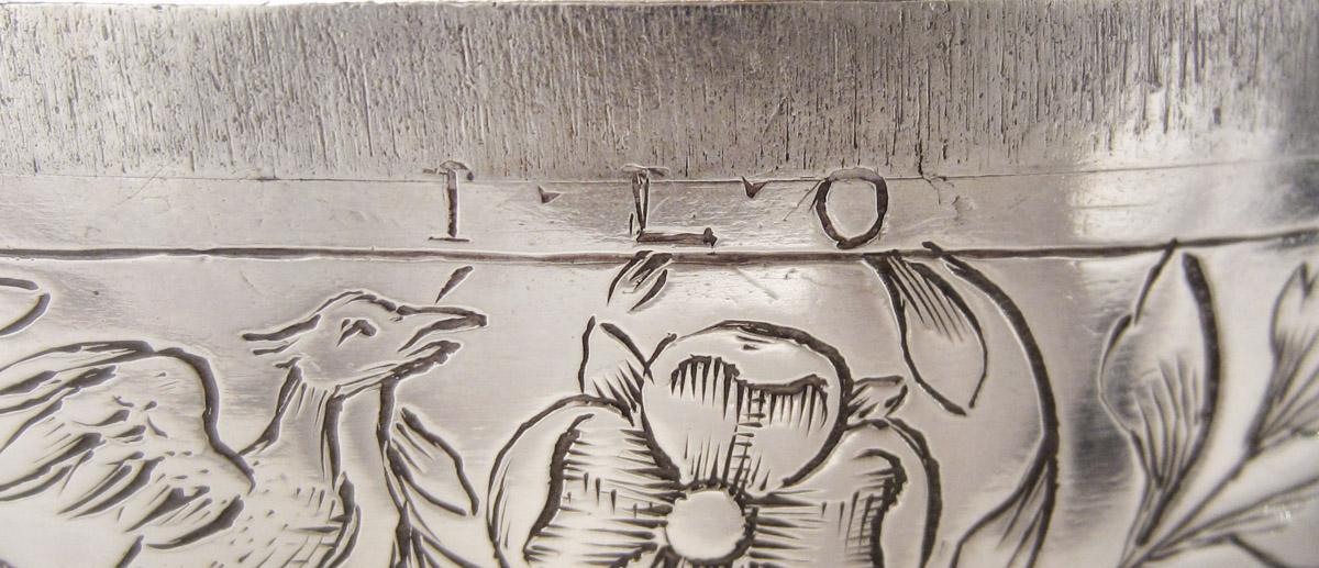1965.1351 Tobacco box, engraving