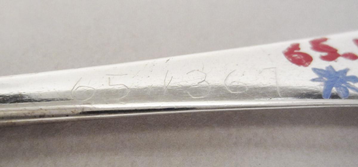 1965.1367 Spoon, inscription