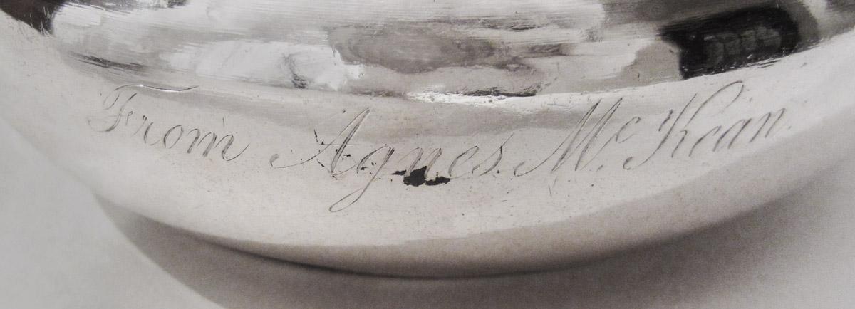 1965.1377 Porringer, engraving 2