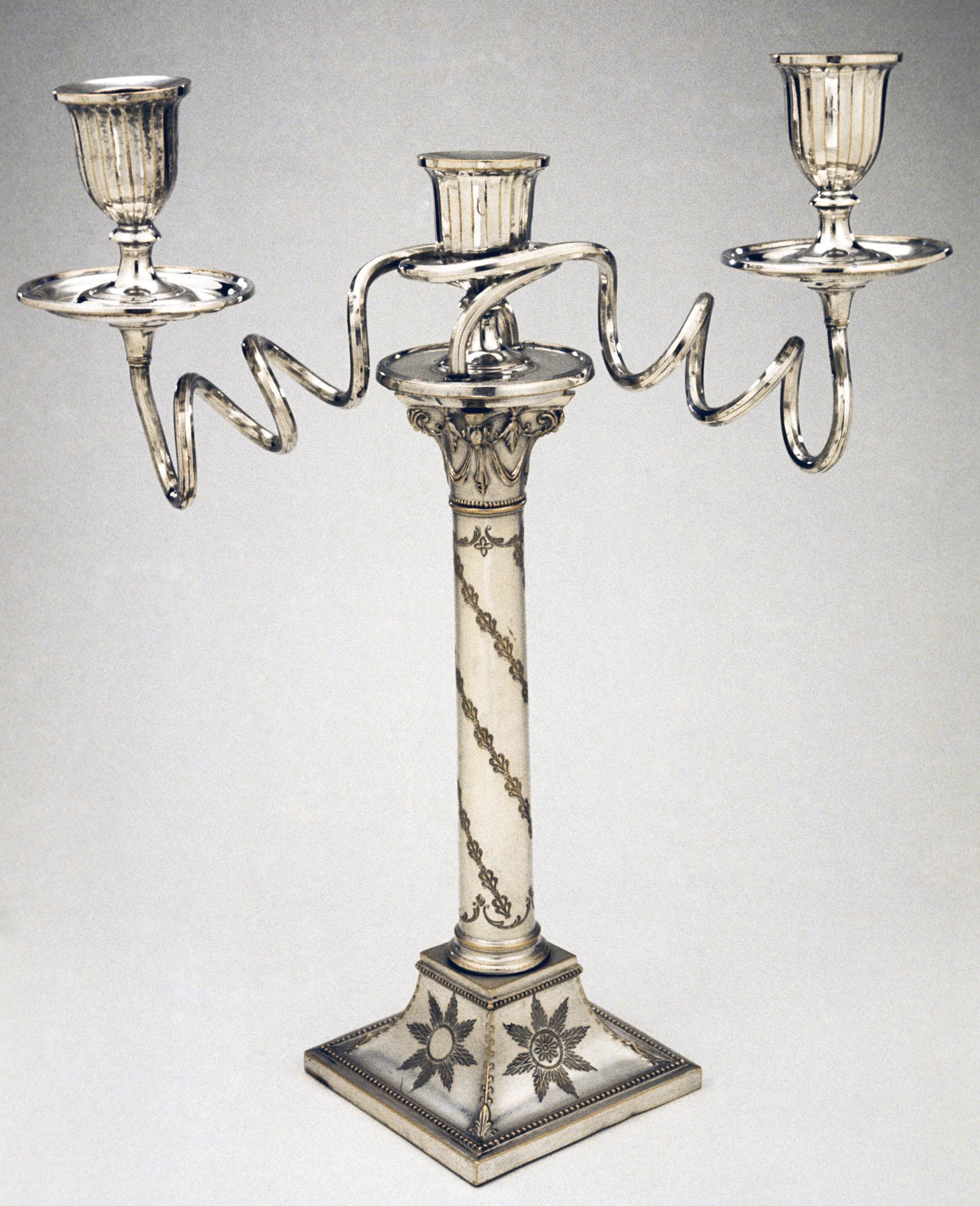 1965.1380.001 A, B, 1965.1380.002 A, B Candelabrum, view 1