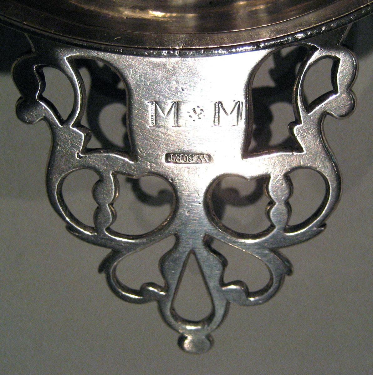 1965.1382 Silver Porringer engraving and mark 1