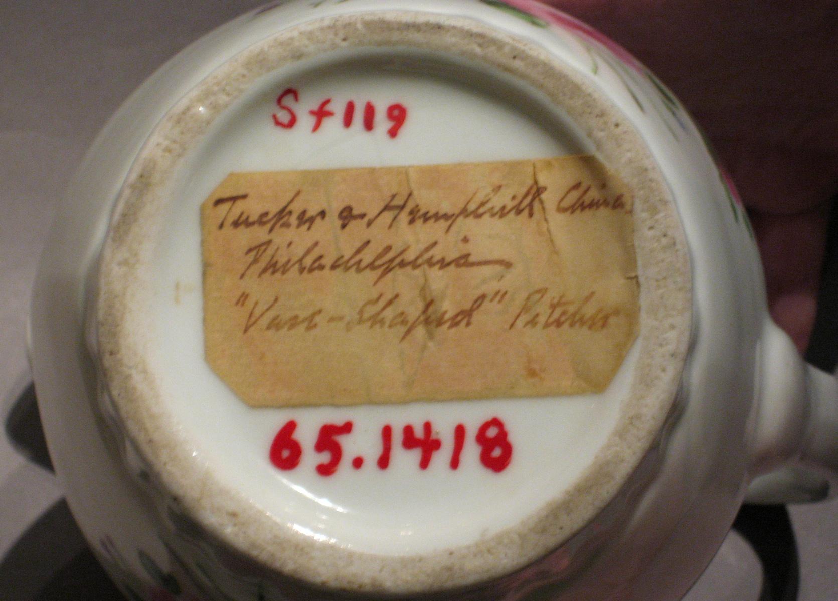 1965.1418 Jug (label)