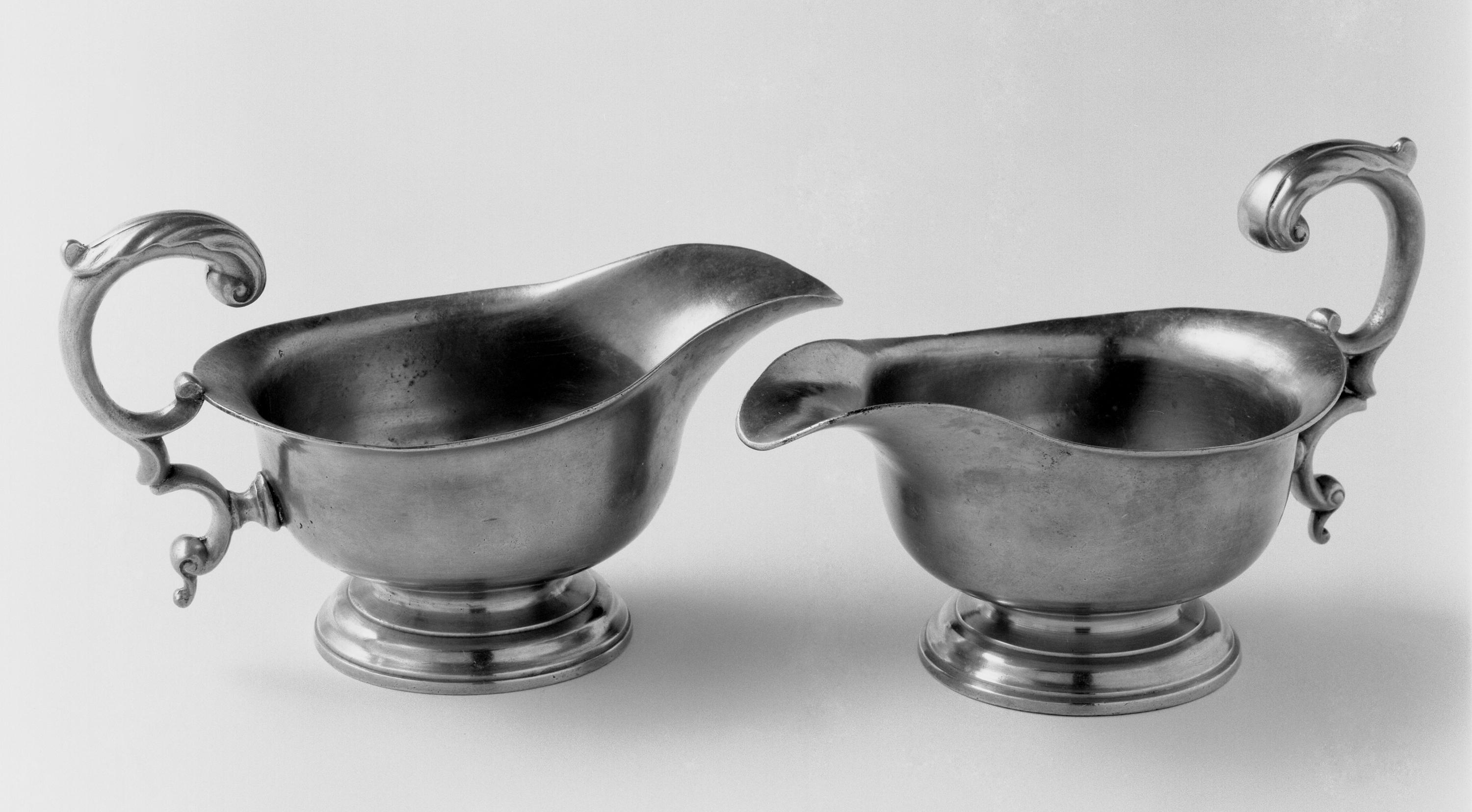 1965.1450.001, .002 Pewter sauceboats