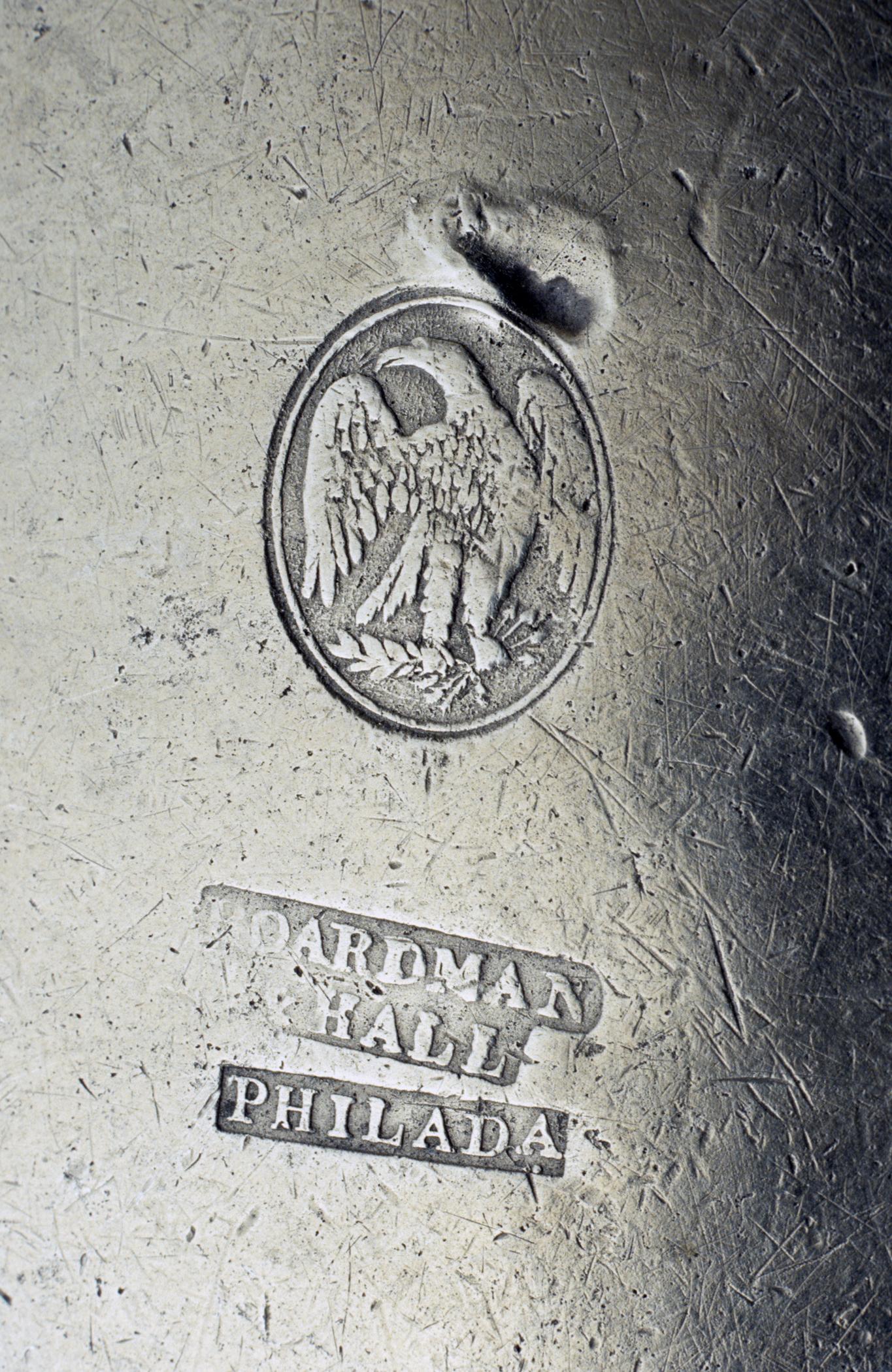 1965.1452 Pewter basin (mark)