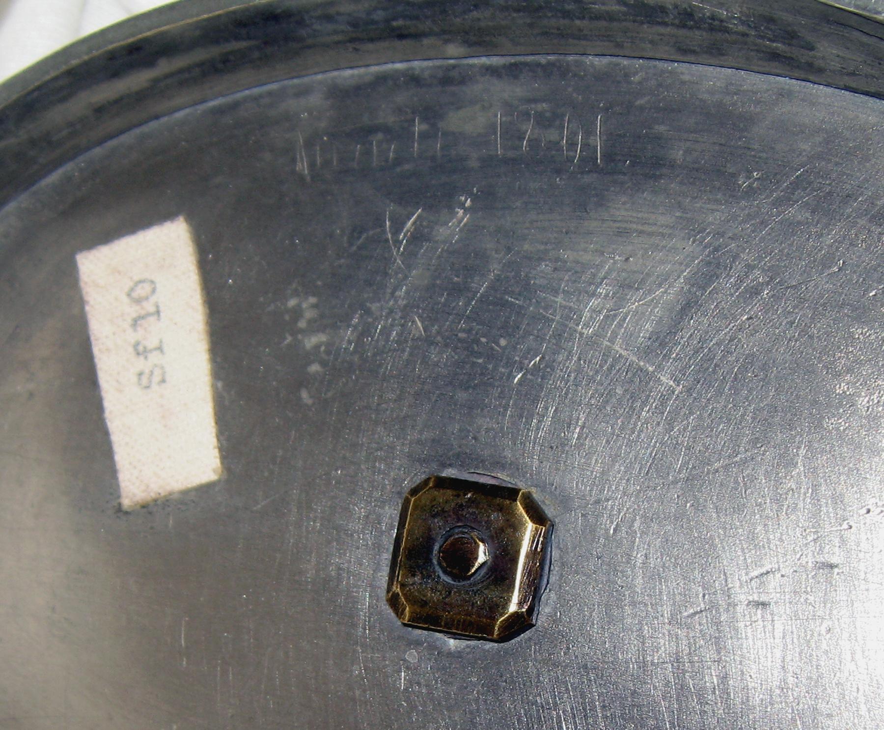 1965.1528 A, B Pewter Box (inscription 1)