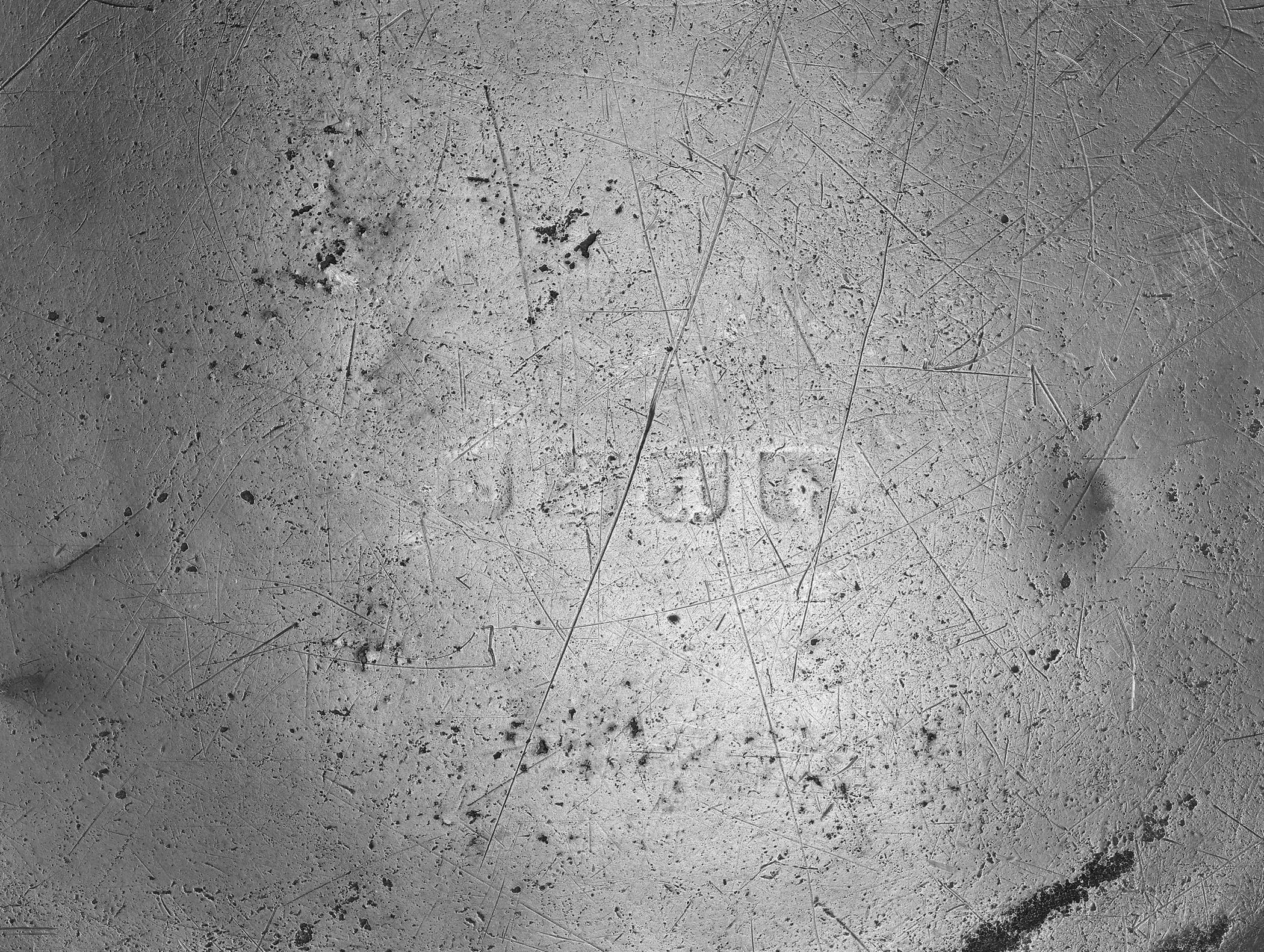 1965.1555 Pewter dish (hallmarks)
