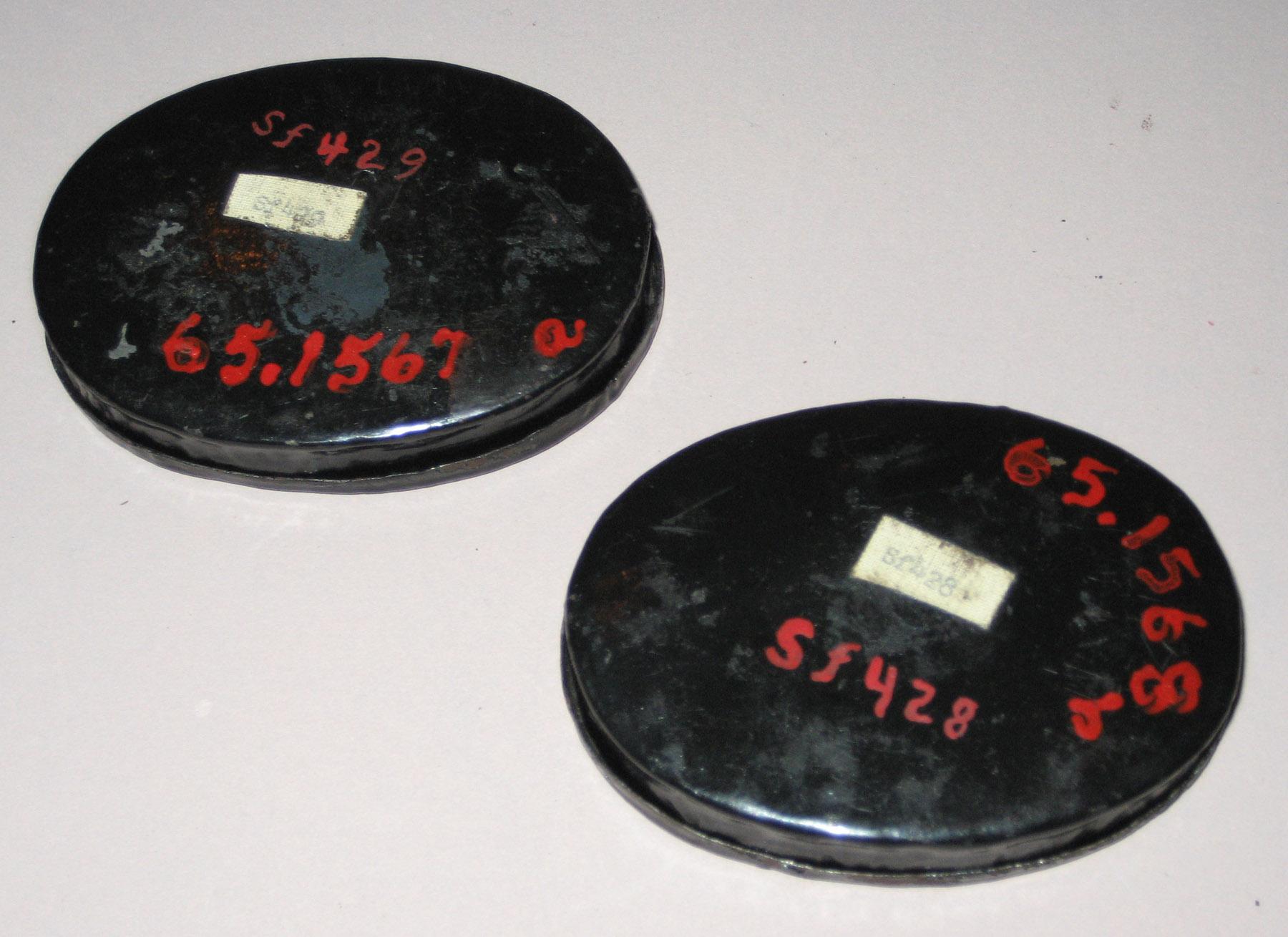 1965.1567, 1965.1568 Toleware (tinned sheet iron) boxes (bottoms)