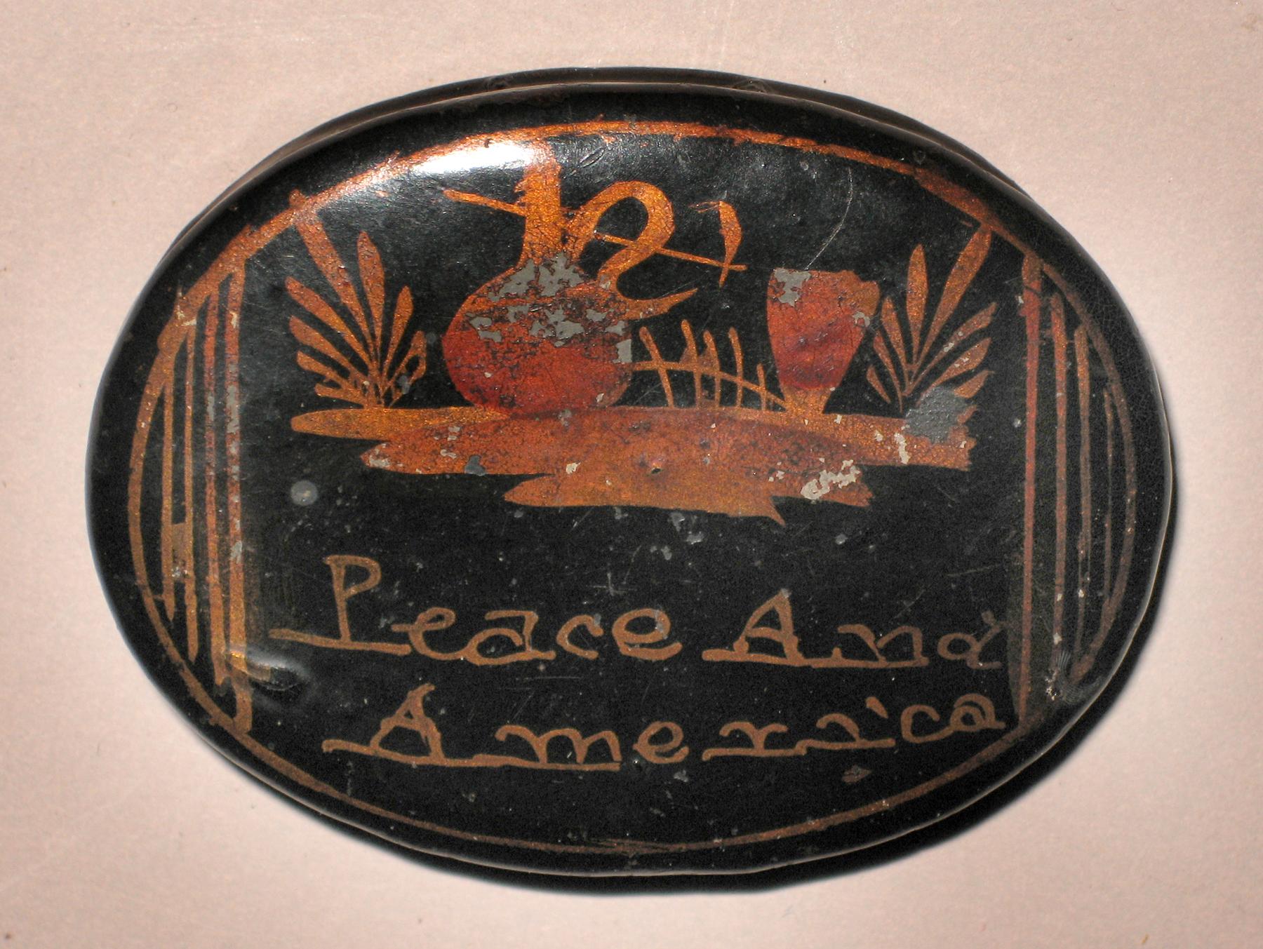 1965.1569 A, B Toleware (tinned sheet iron) box