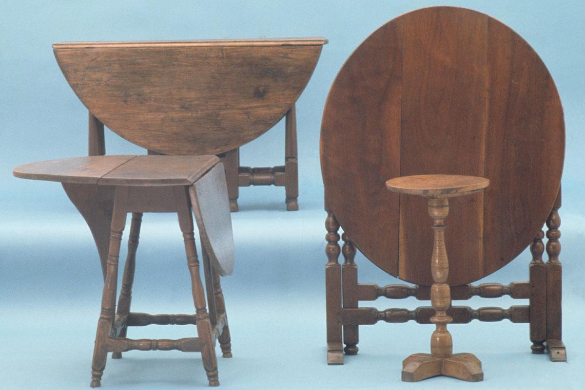 1957.0012 Table, 1956.0010.009 Table, 1969.0517 Table, 1960.0715 Candlestand