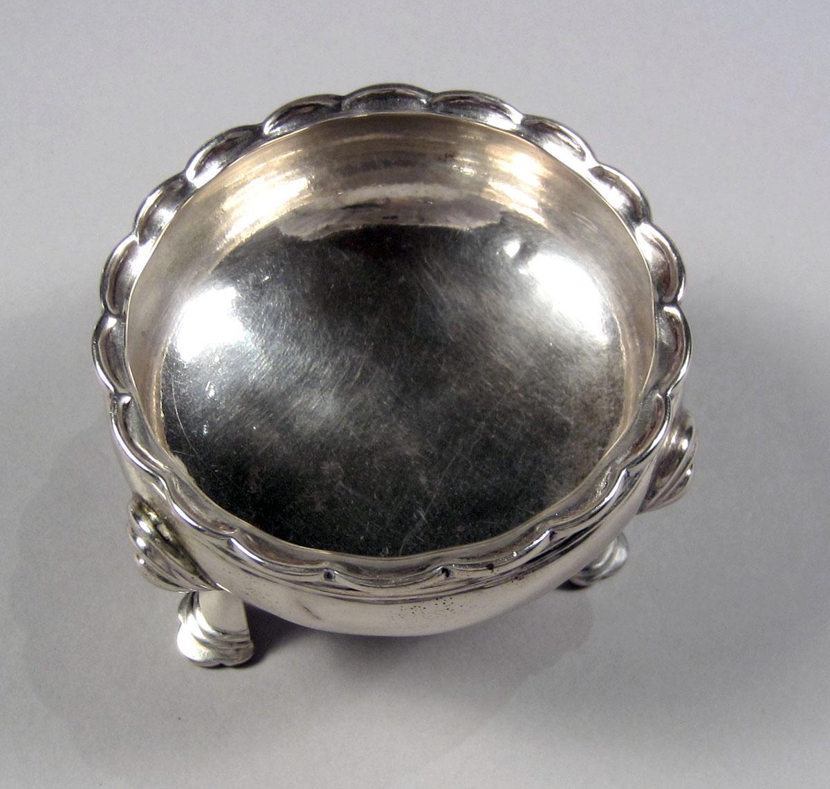 1956.0010.010 Silver Salt dish top view