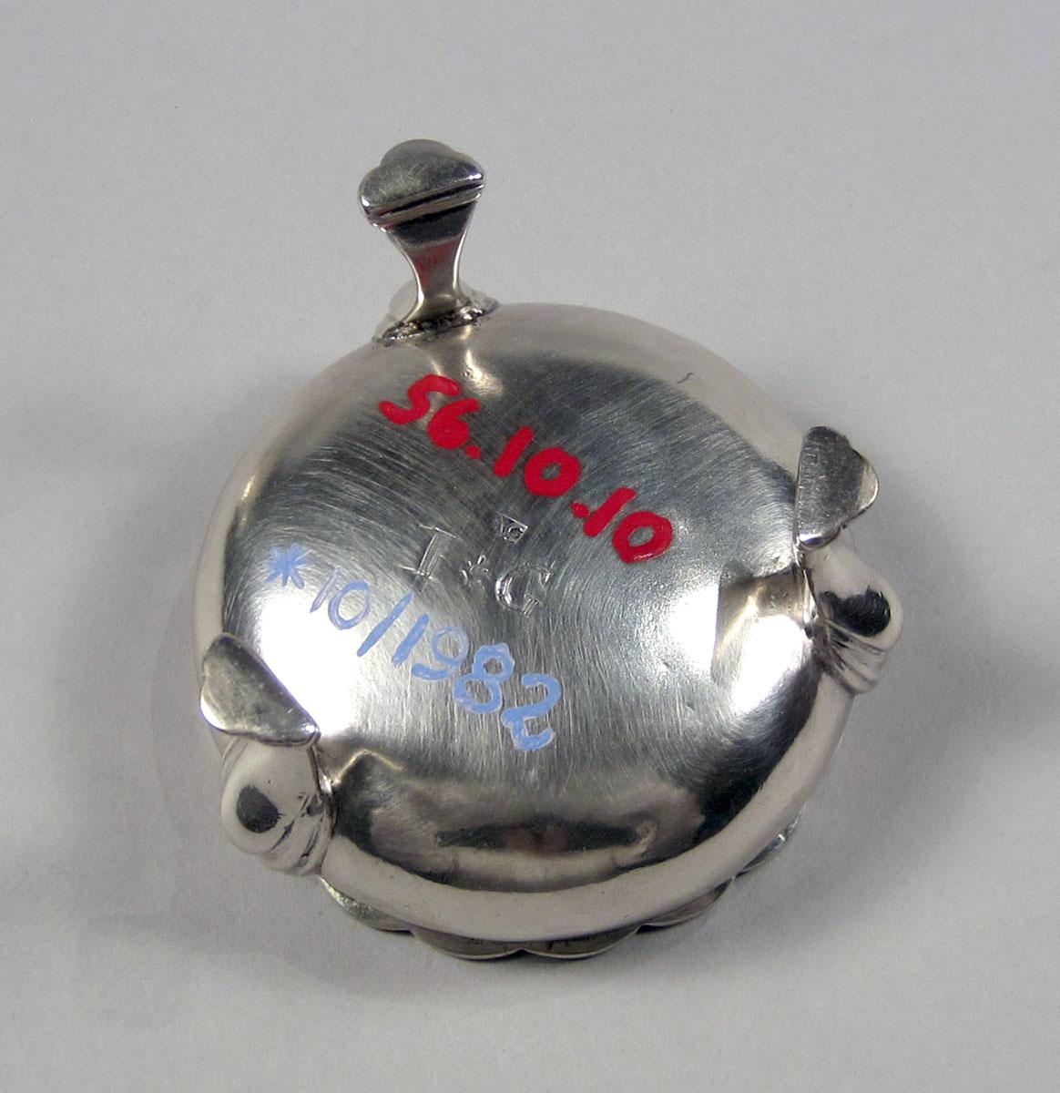 1956.0010.010 Silver Salt dish underside