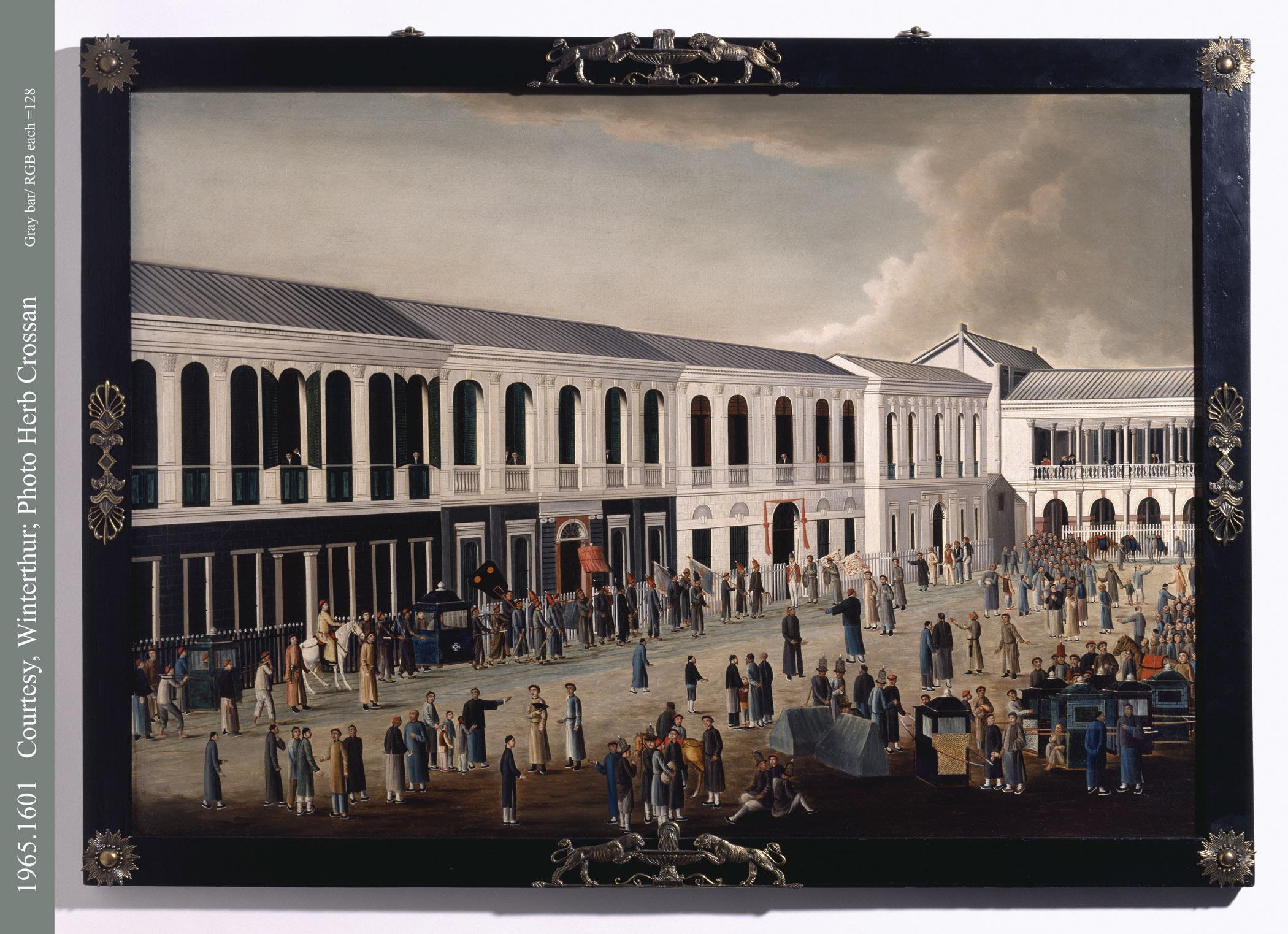 1965.1601 A, B Painting and frame