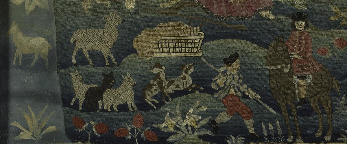 1965.1609 A Needlework Picture, Detail 18