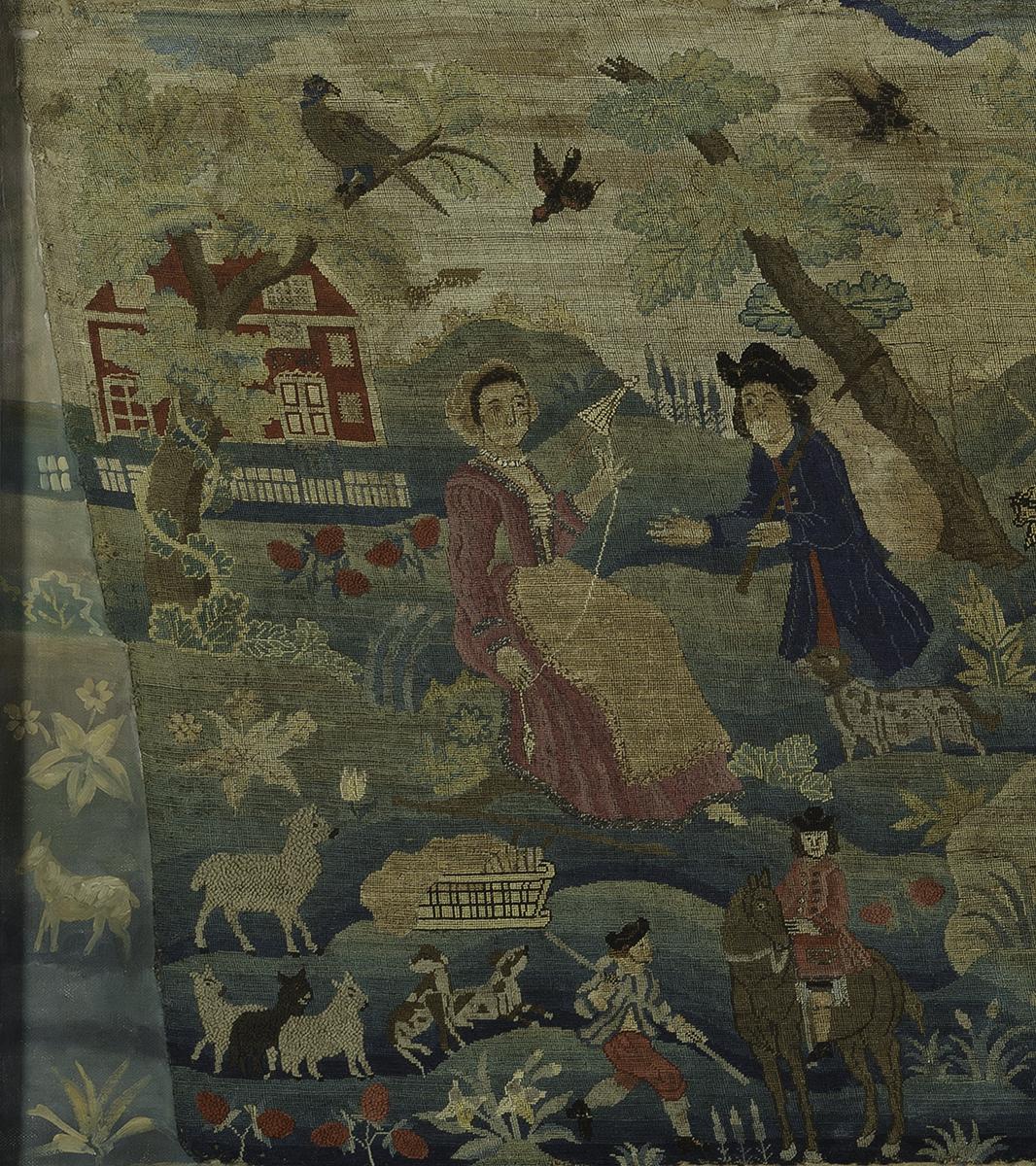 1965.1609 A Needlework Picture, Detail
