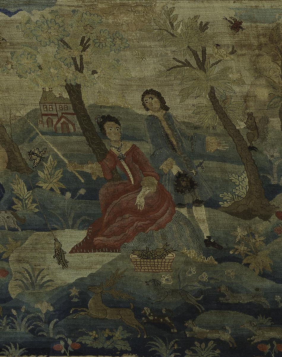1965.1609 A Needlework Picture, Detail 2