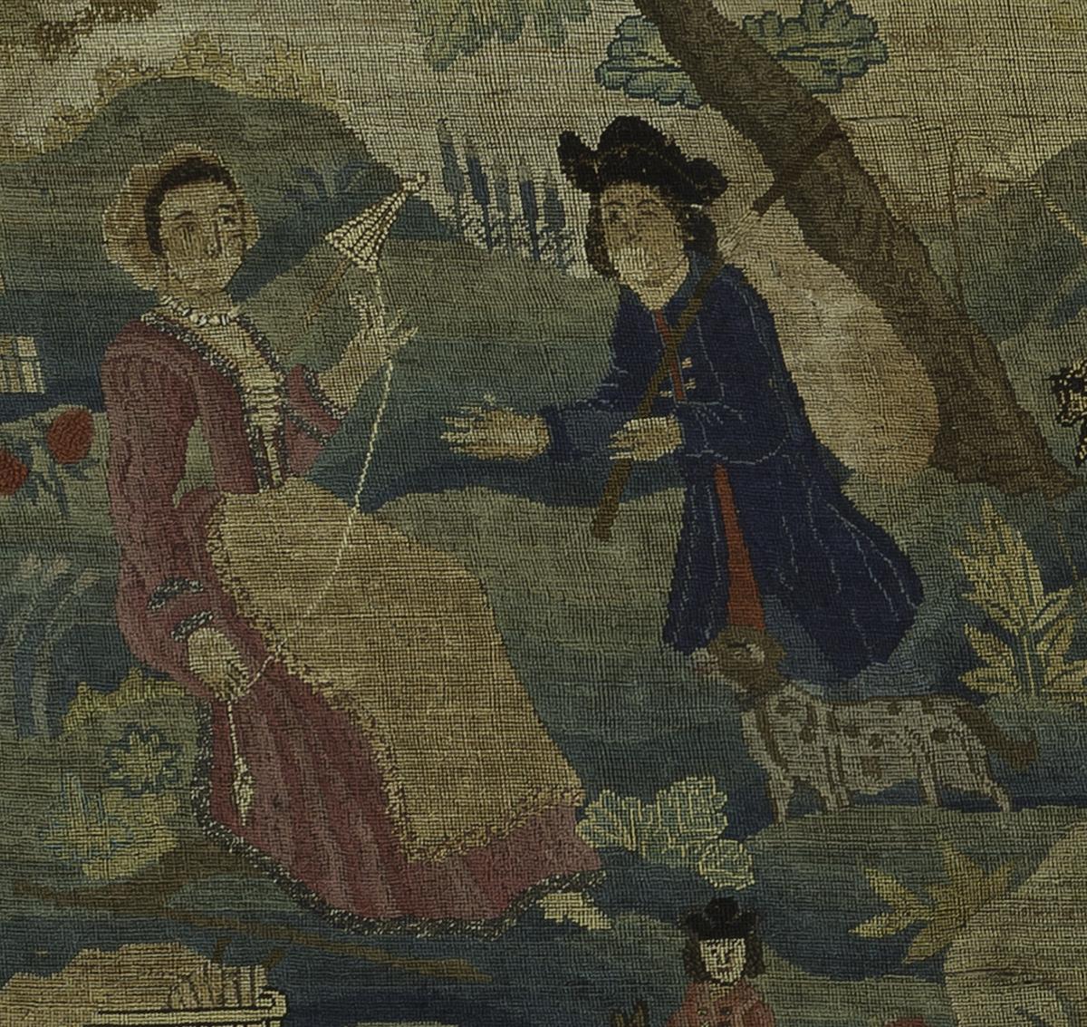 1965.1609 A Needlework Picture, Detail 4