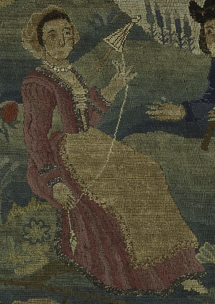 1965.1609 A Needlework Picture, Detail 5